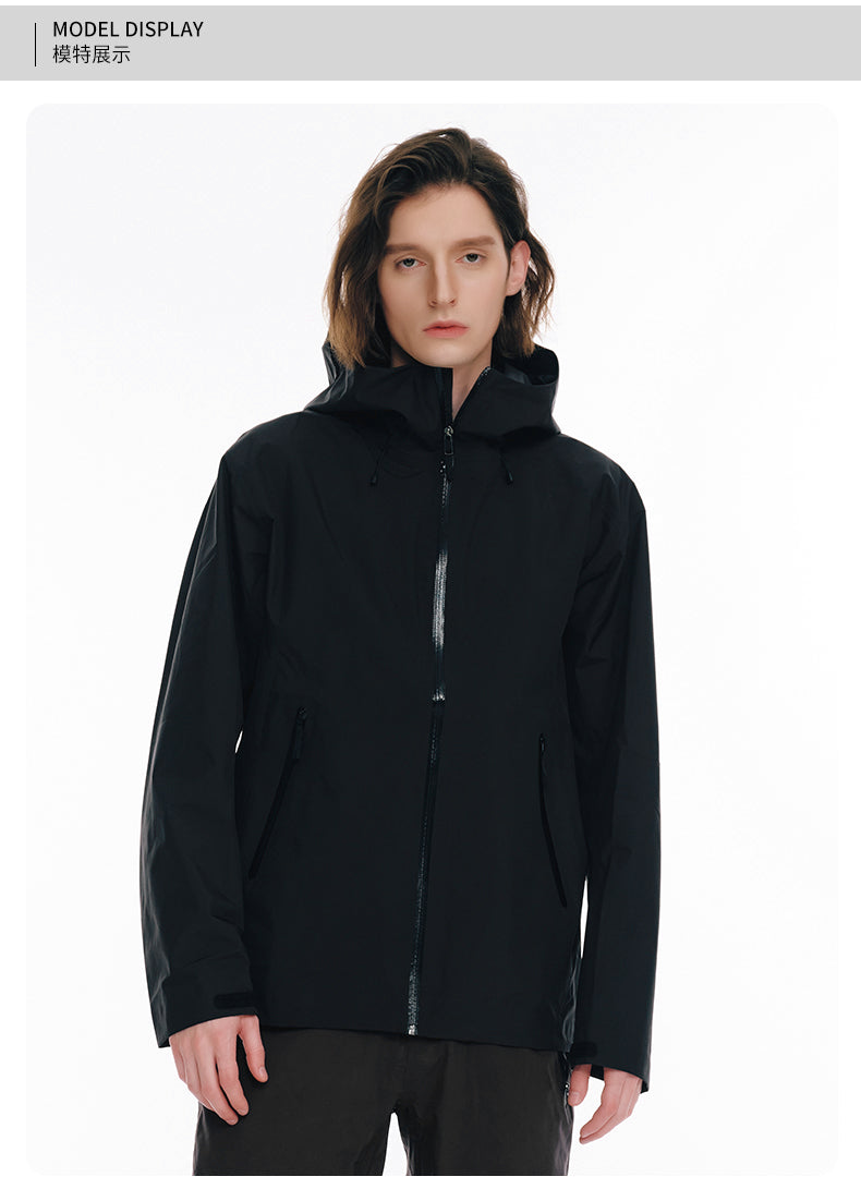 Hooded Lightweight Unisex Waterproof Raincoat Breathable Outdoor Jackets for Hiking STJY23012