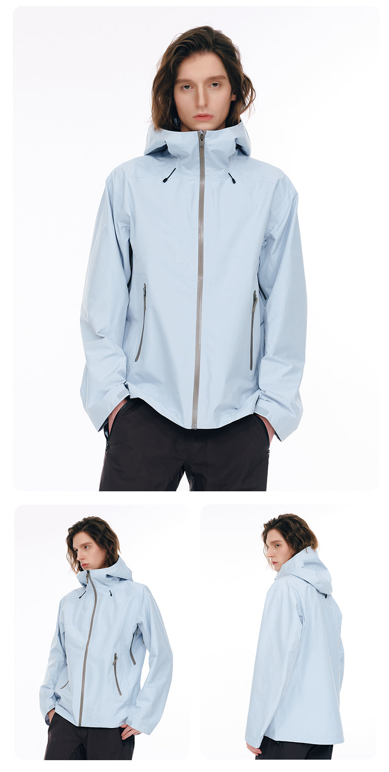 Hooded Lightweight Unisex Waterproof Raincoat Breathable Outdoor Jackets for Hiking STJY23012