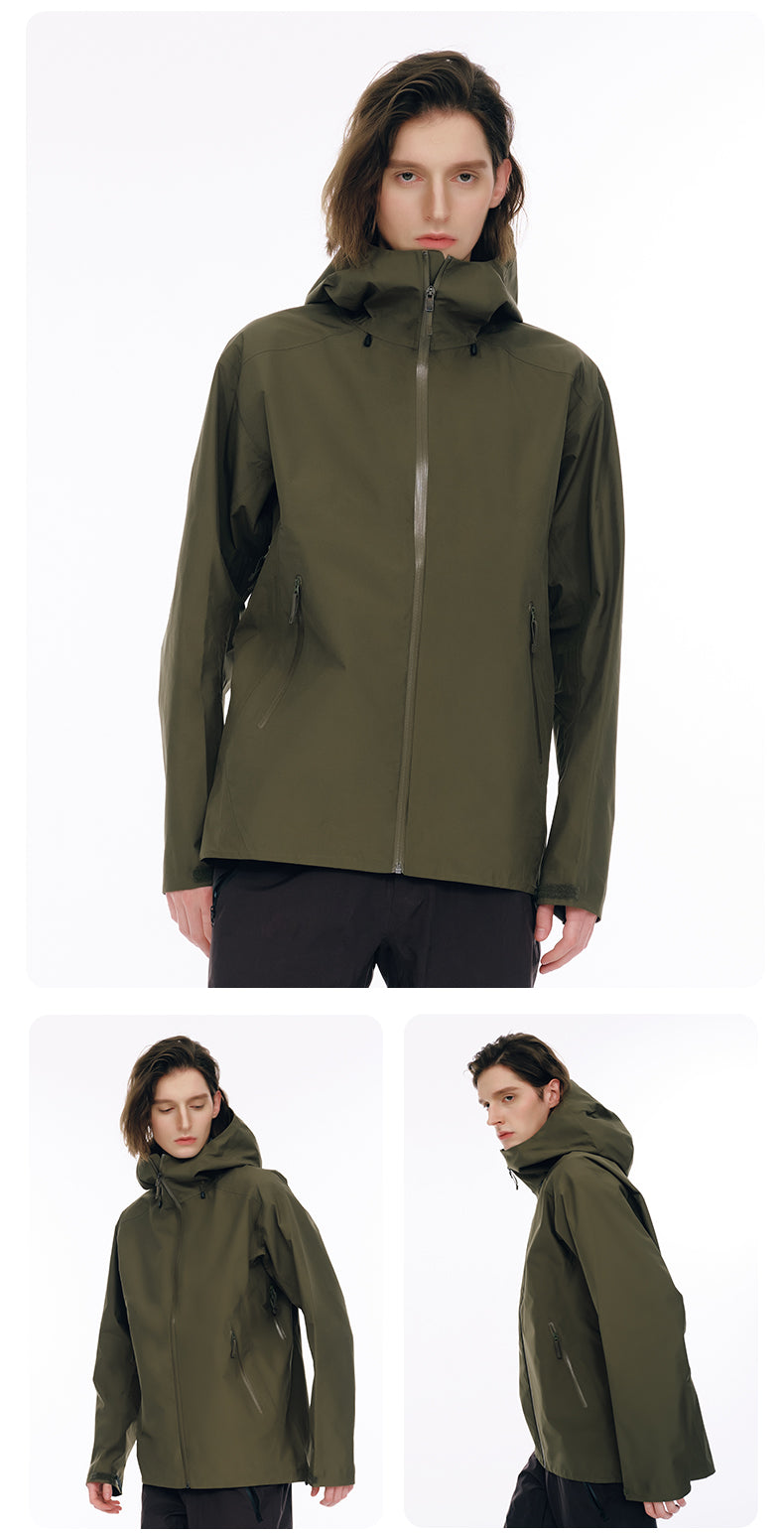 Hooded Lightweight Unisex Waterproof Raincoat Breathable Outdoor Jackets for Hiking STJY23012