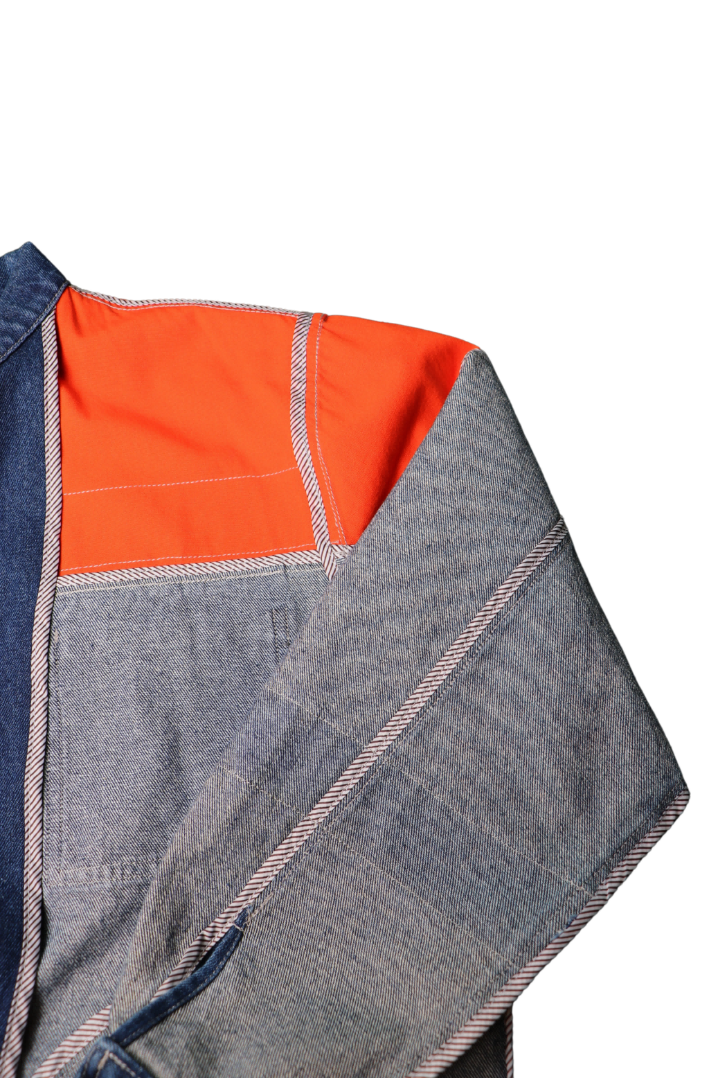 Hi Vis Reflective Strips Denim Long Sleeve Industrial Safety Jacket STJ5002