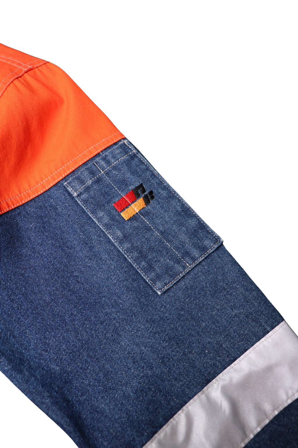 Hi Vis Reflective Strips Denim Long Sleeve Industrial Safety Jacket STJ5002