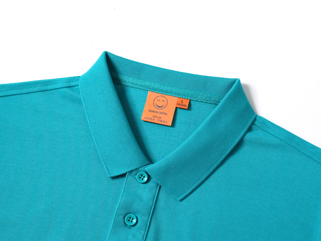 Pure Cotton Breathable Team Event Uniforms Polo Shirts STSD7988