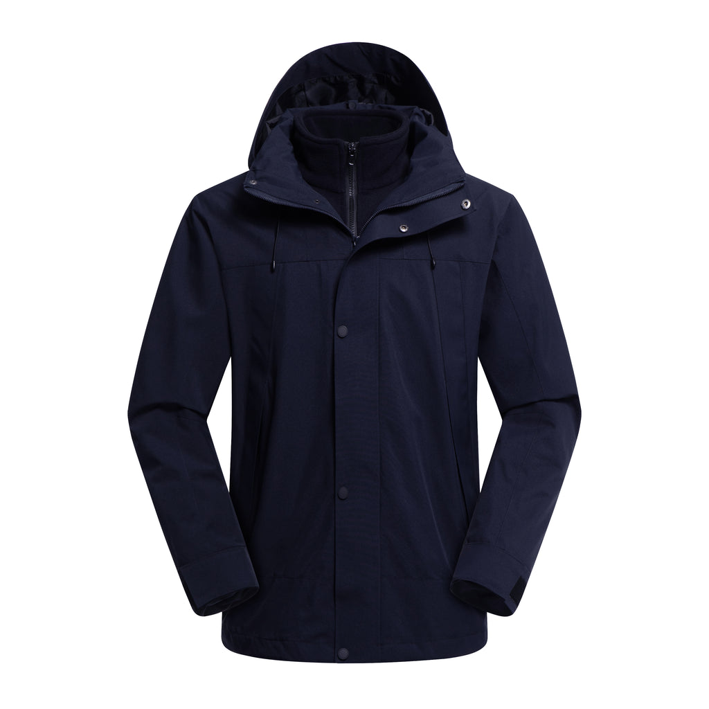 Unisex Waterproof Three-in-One Outdoor Work Coat Warm Zipper Jacket STJY3561