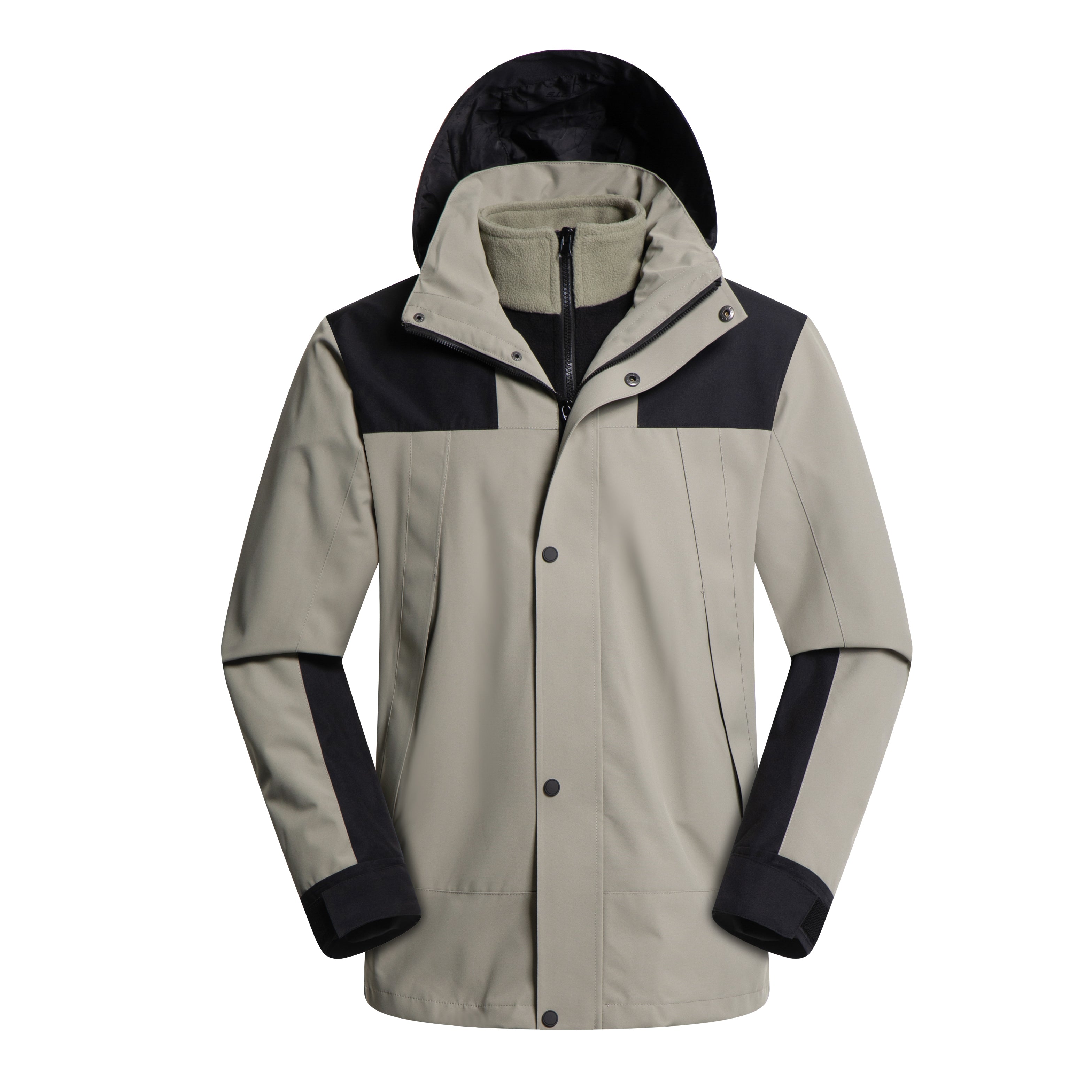 Unisex Waterproof Three-in-One Outdoor Work Coat Warm Zipper Jacket STJY3561