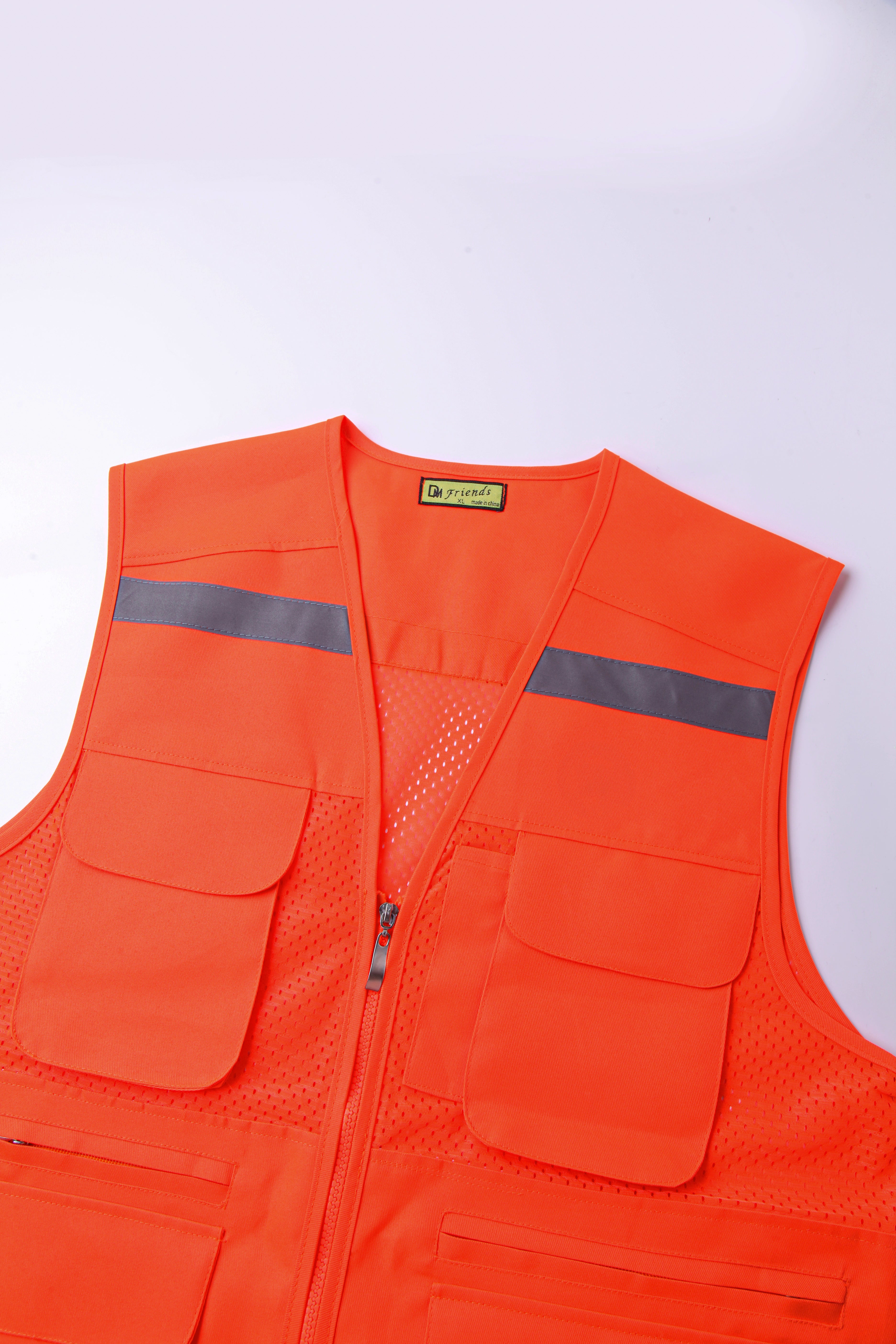 Factory Custom Security Vest Reflective Two-color Pocket Clothing Road Safety Vest With Logo STV5008