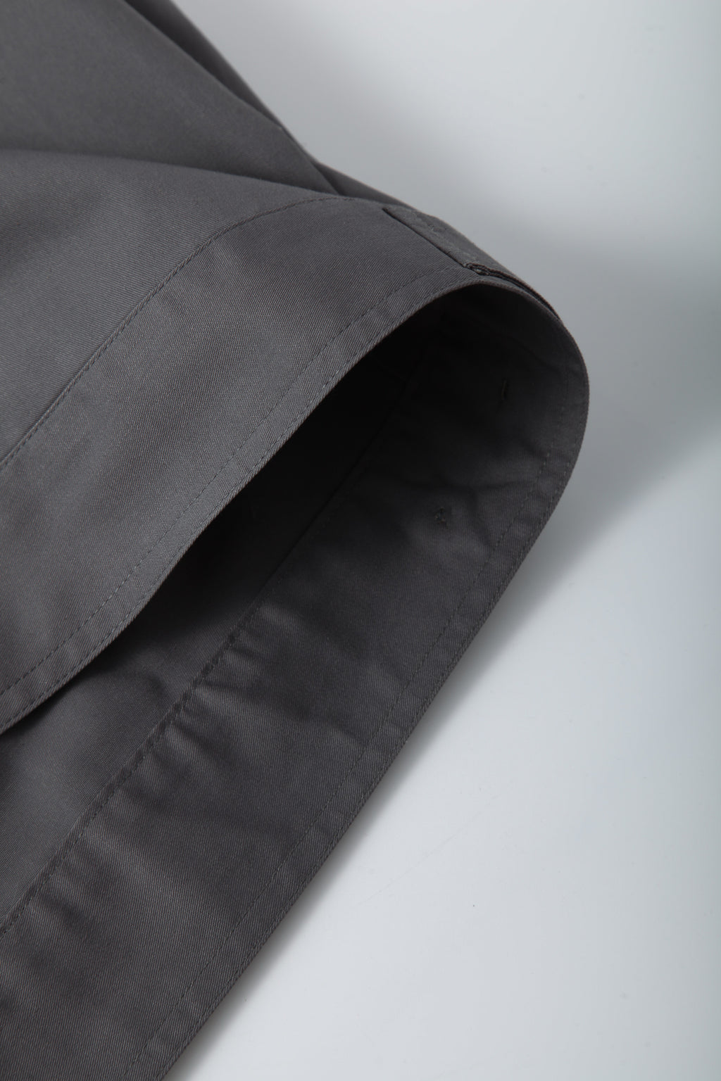 Grey Stand Collar Short Sleeve Work Shirt STS5009