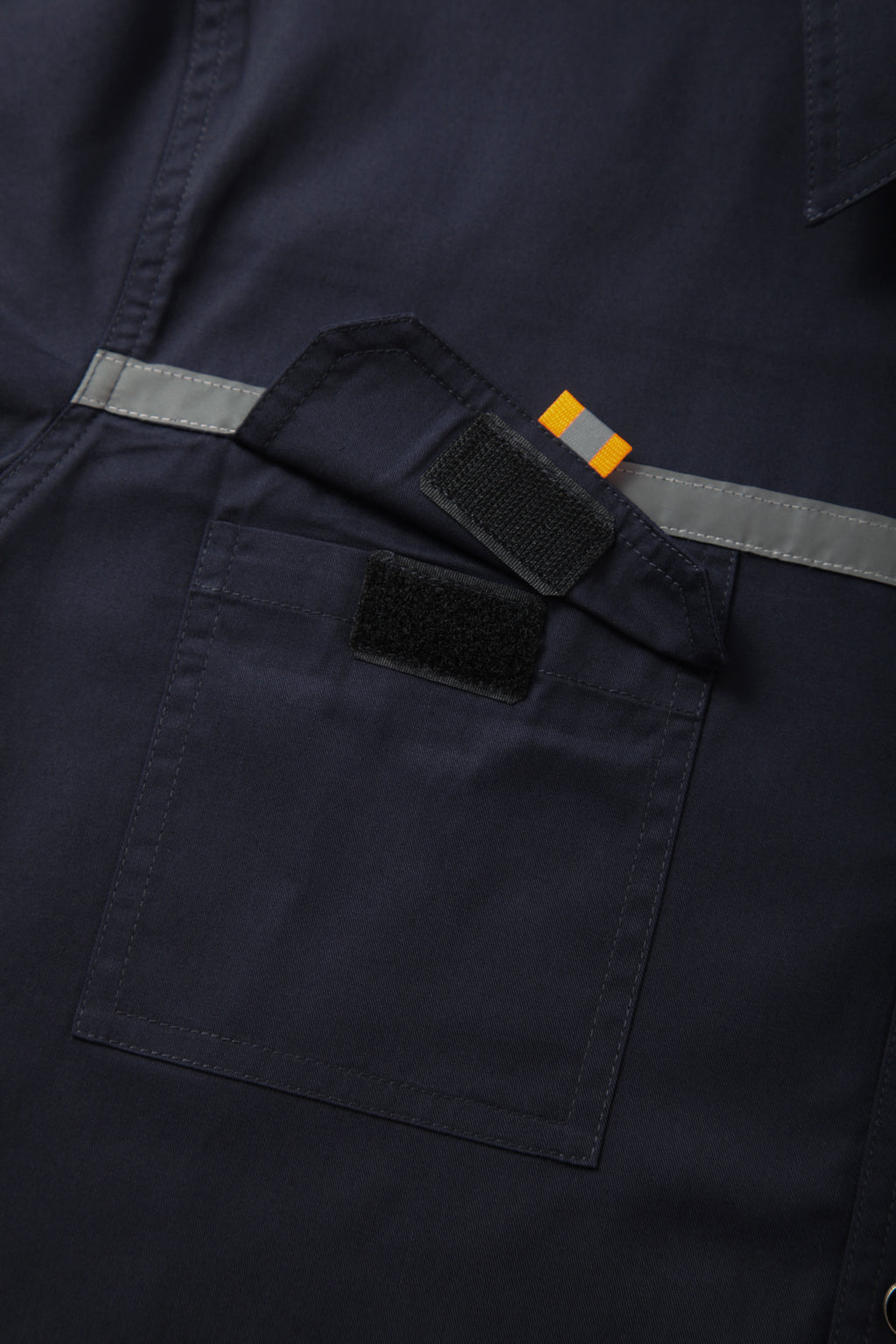 Black Reflective Stand Collar Short-sleeved Work Shirt STS5007