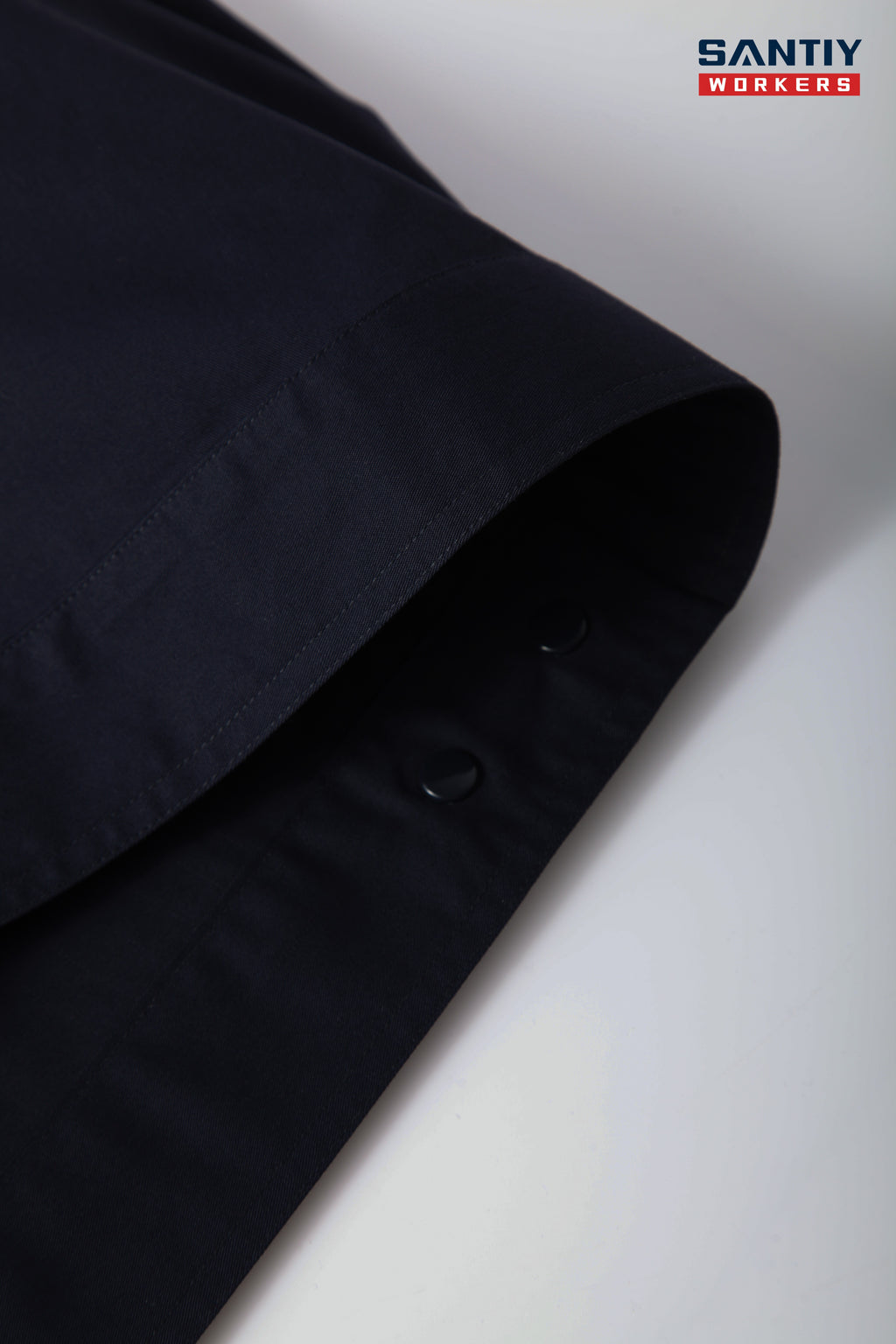 Red and Black Style B Contrast Stand Collar Short-sleeved Work Shirt STS5006