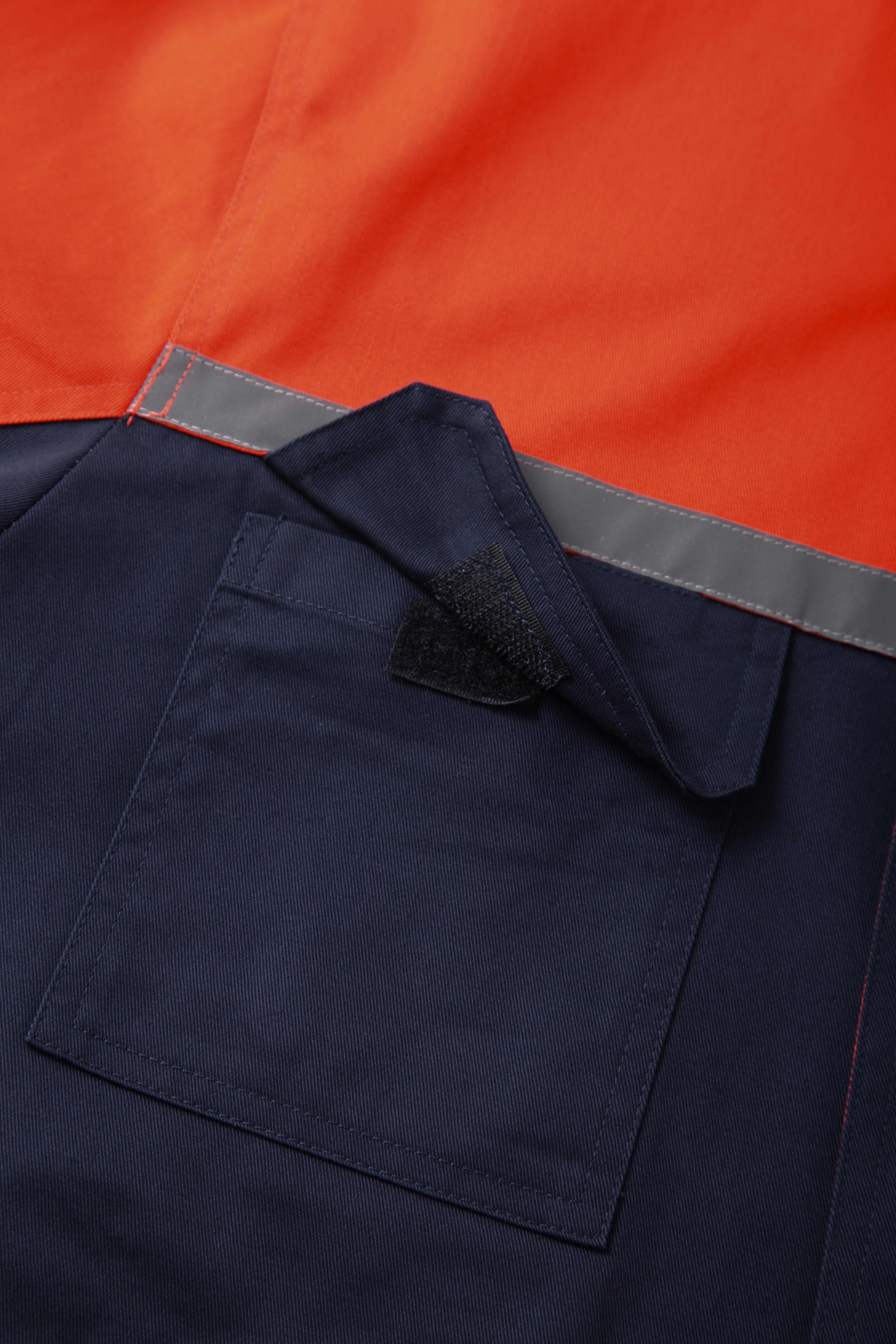 Orange and Black Hi Vis Colorblock Long-sleeved Iindustrial Safety Jacket STH5003