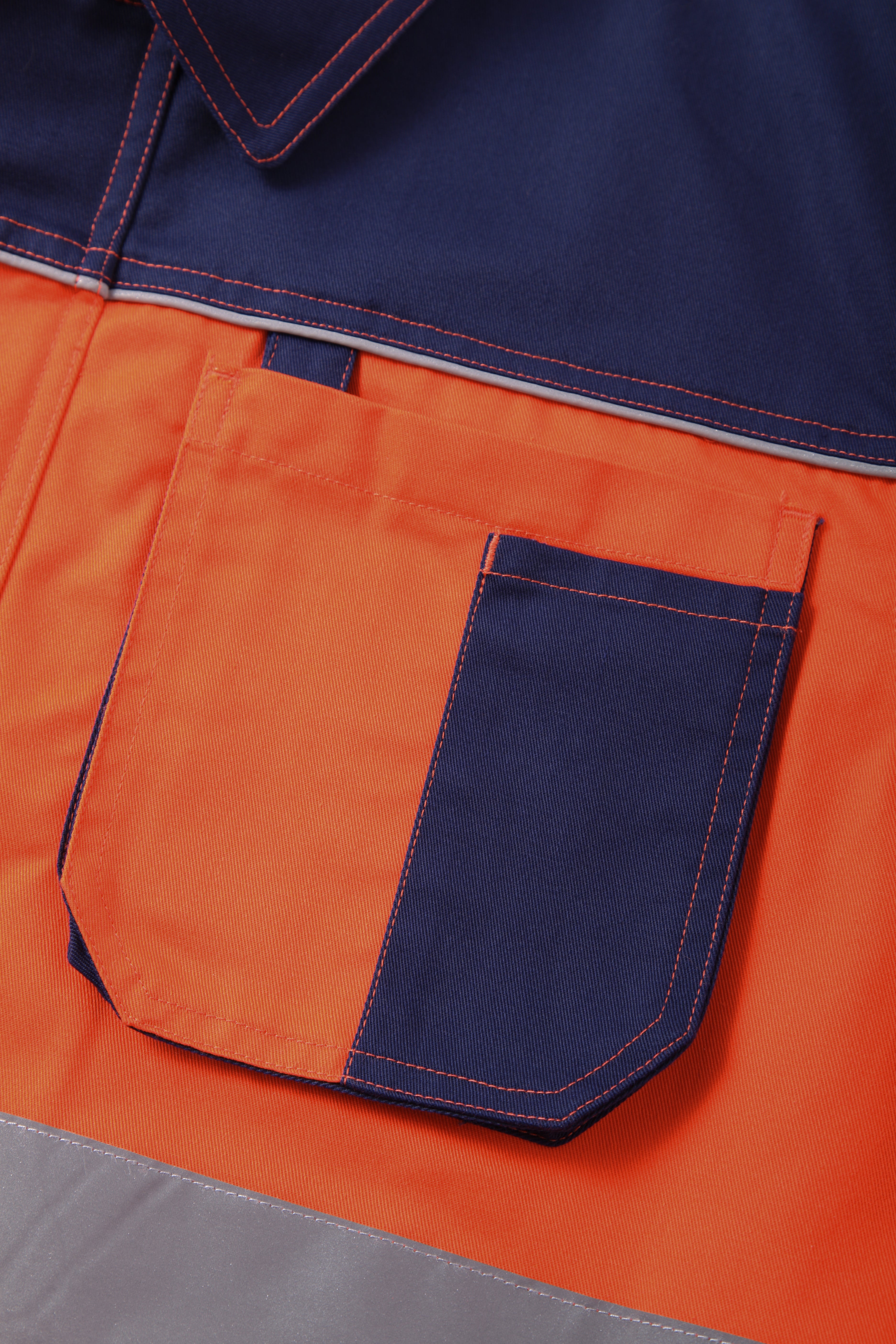 Polyester Construction Mining Uniform Long Sleeve Custom Logo Hi Vis Reflective Safety FR Work Jacket STJ5001