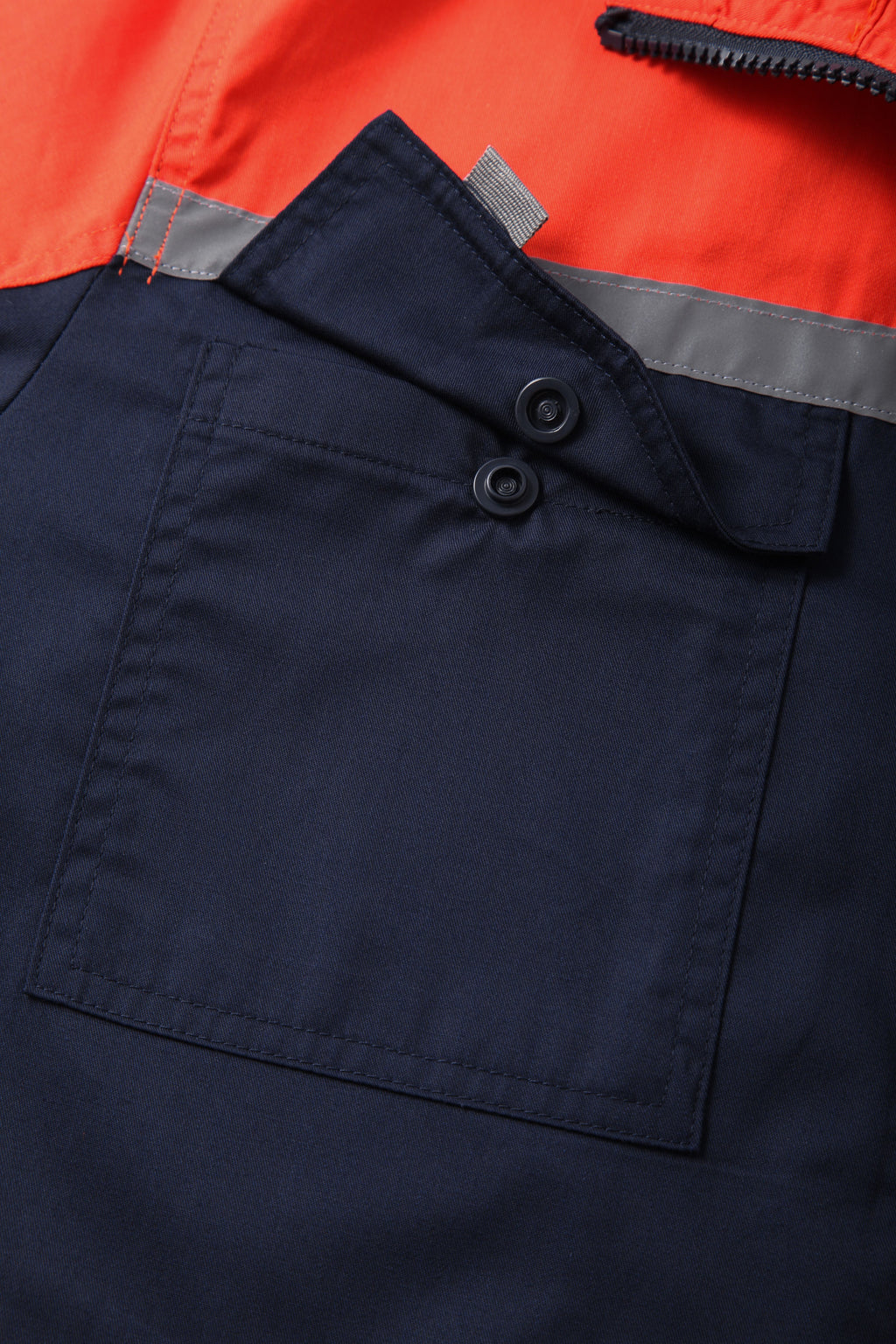 Orange and Black Hi Vis Colorblock Long-sleeved Industrial Safety Jacket STH5002