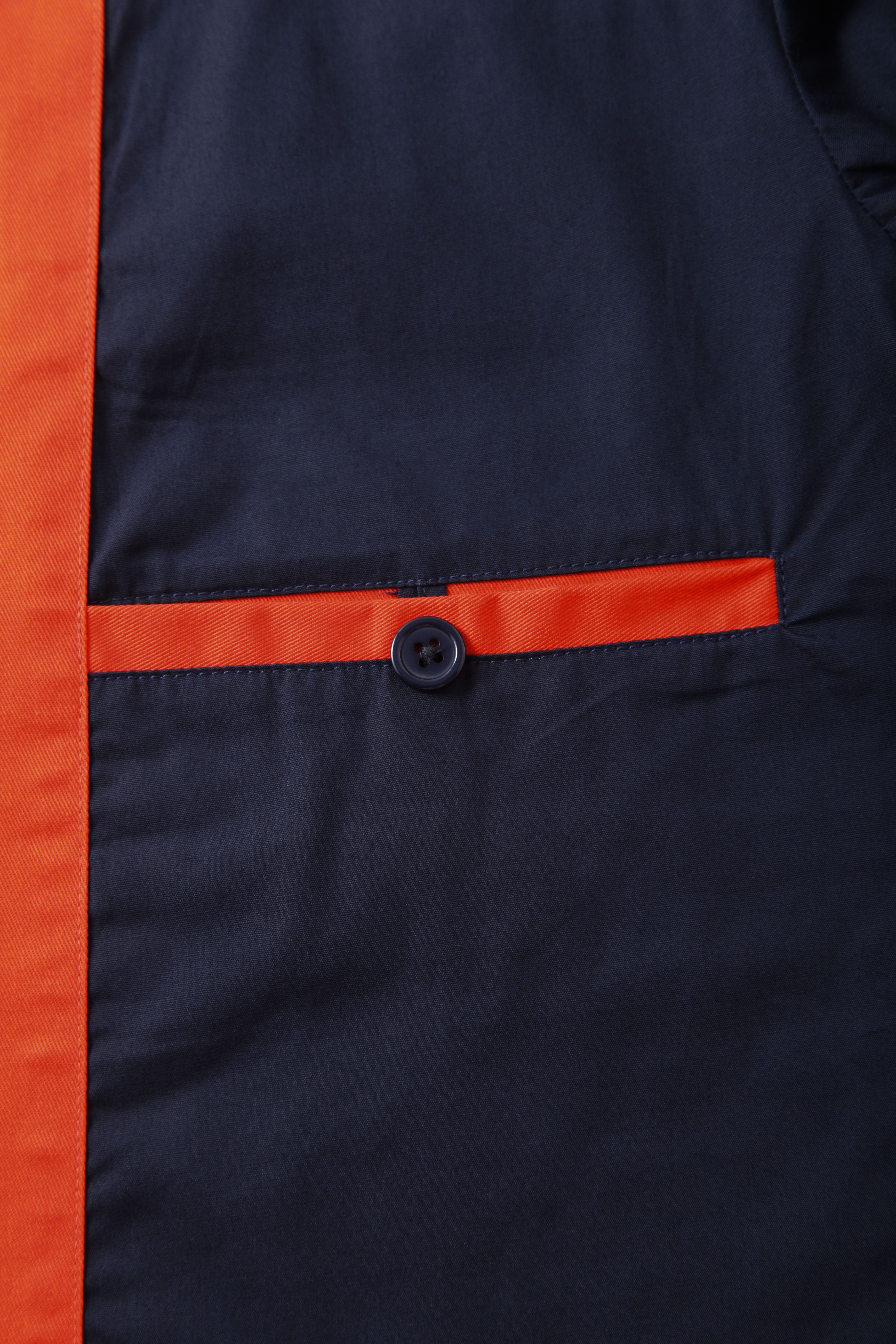 Orange and Black Hi Vis Colorblock Long-sleeved Iindustrial Safety Jacket STH5003