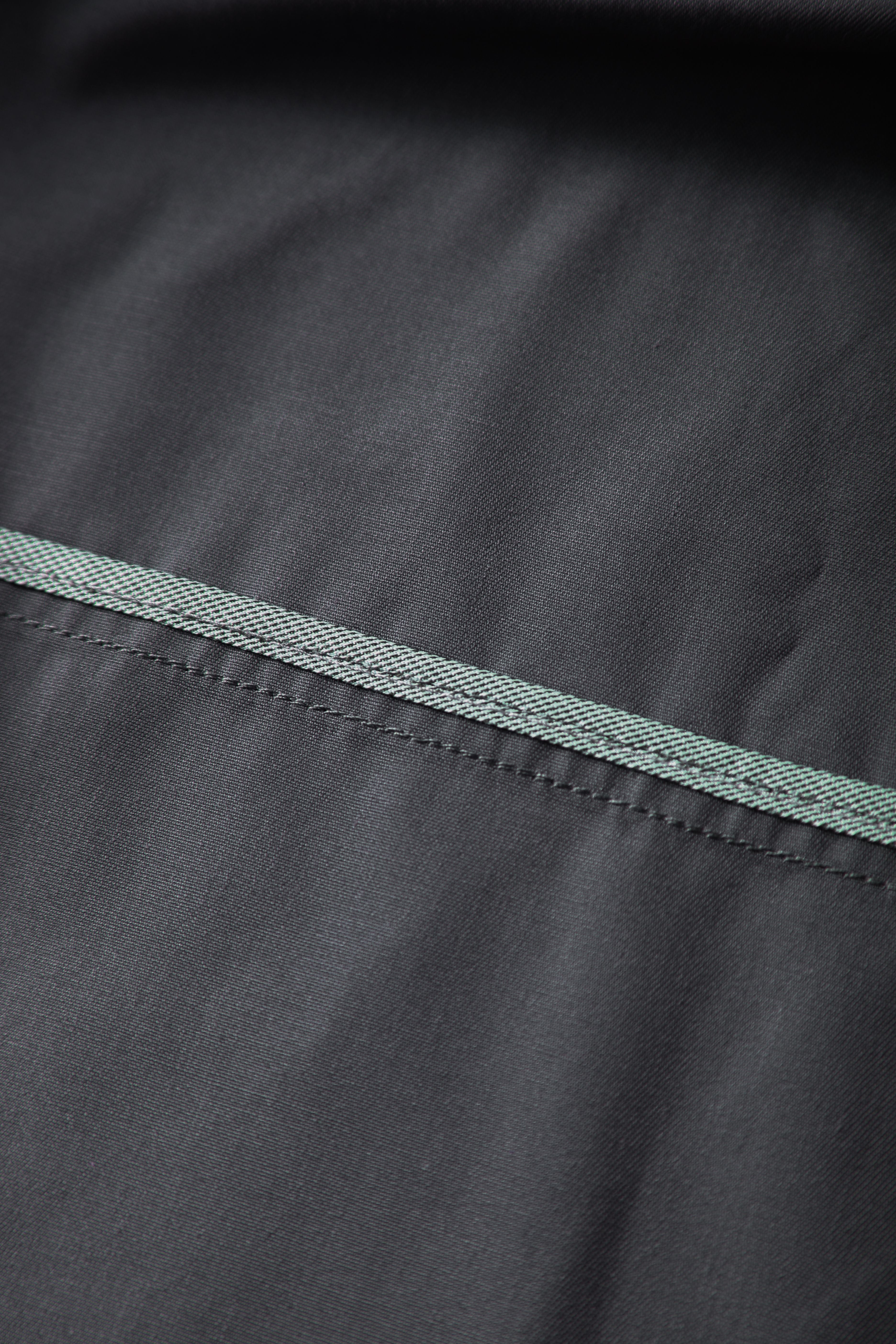 Grey Stand Collar Short Sleeve Work Shirt STS5009