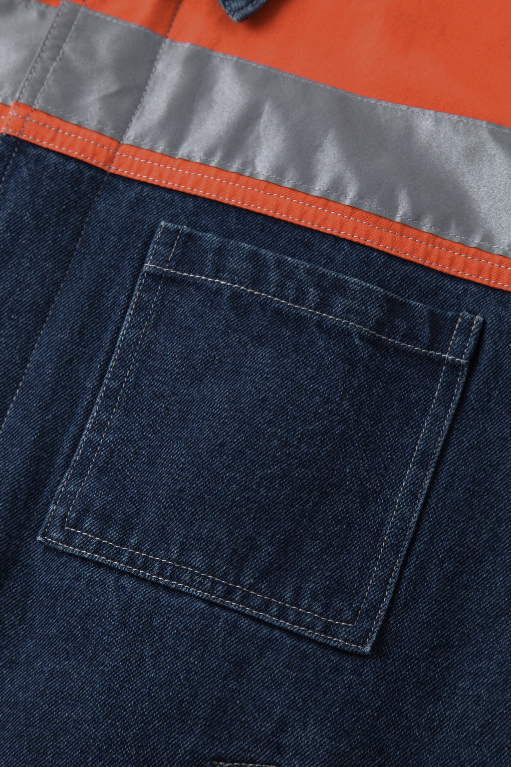 Hi Vis Reflective Strips Denim Long Sleeve Industrial Safety Jacket STJ5002