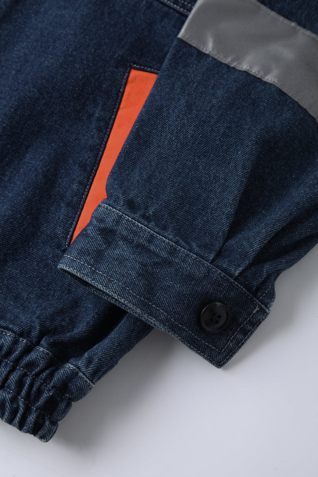 Hi Vis Reflective Strips Denim Long Sleeve Industrial Safety Jacket STJ5002