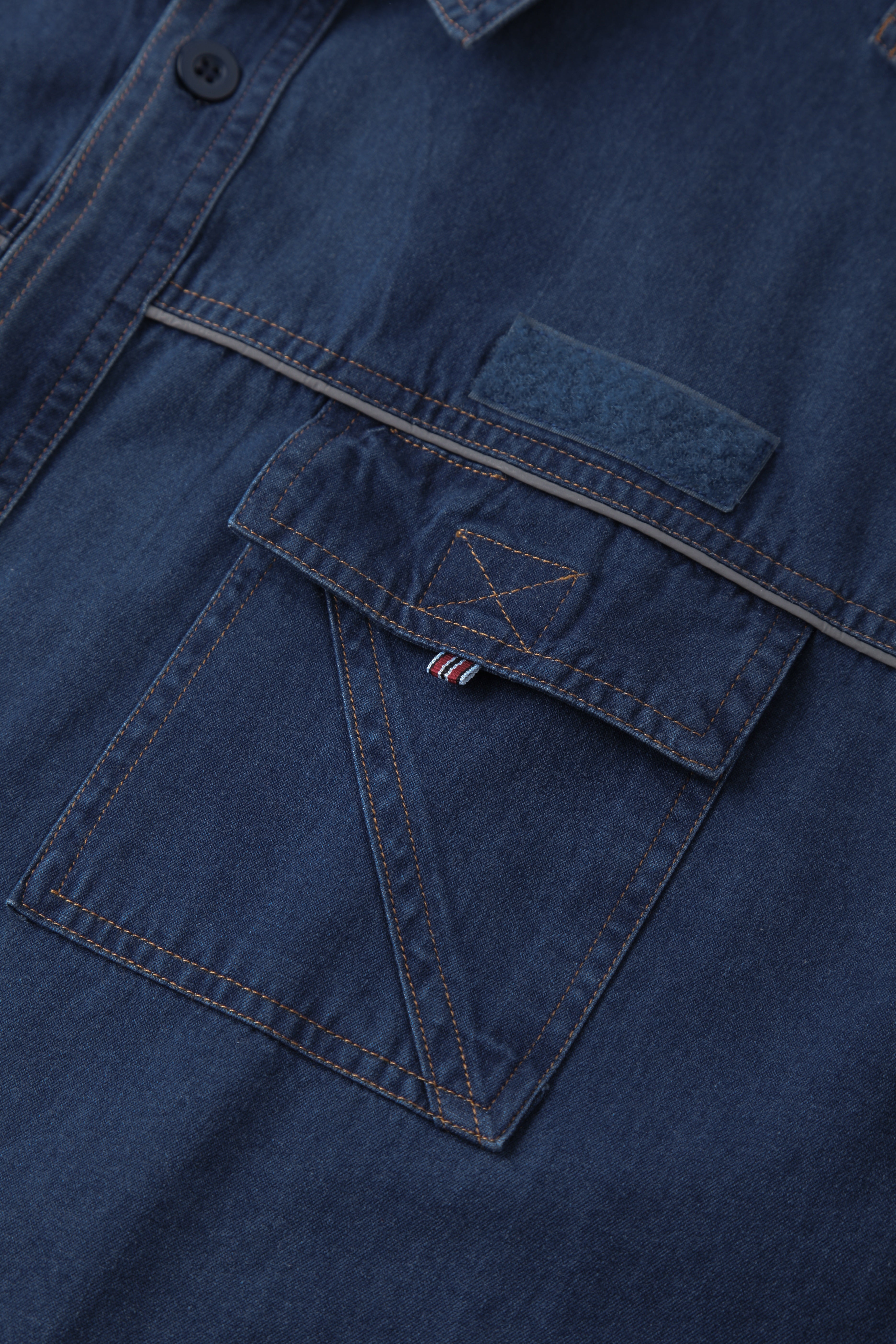 Plus Size Men's Casual Work Jacket with Long Sleeves Summer T/C Material STJ5006