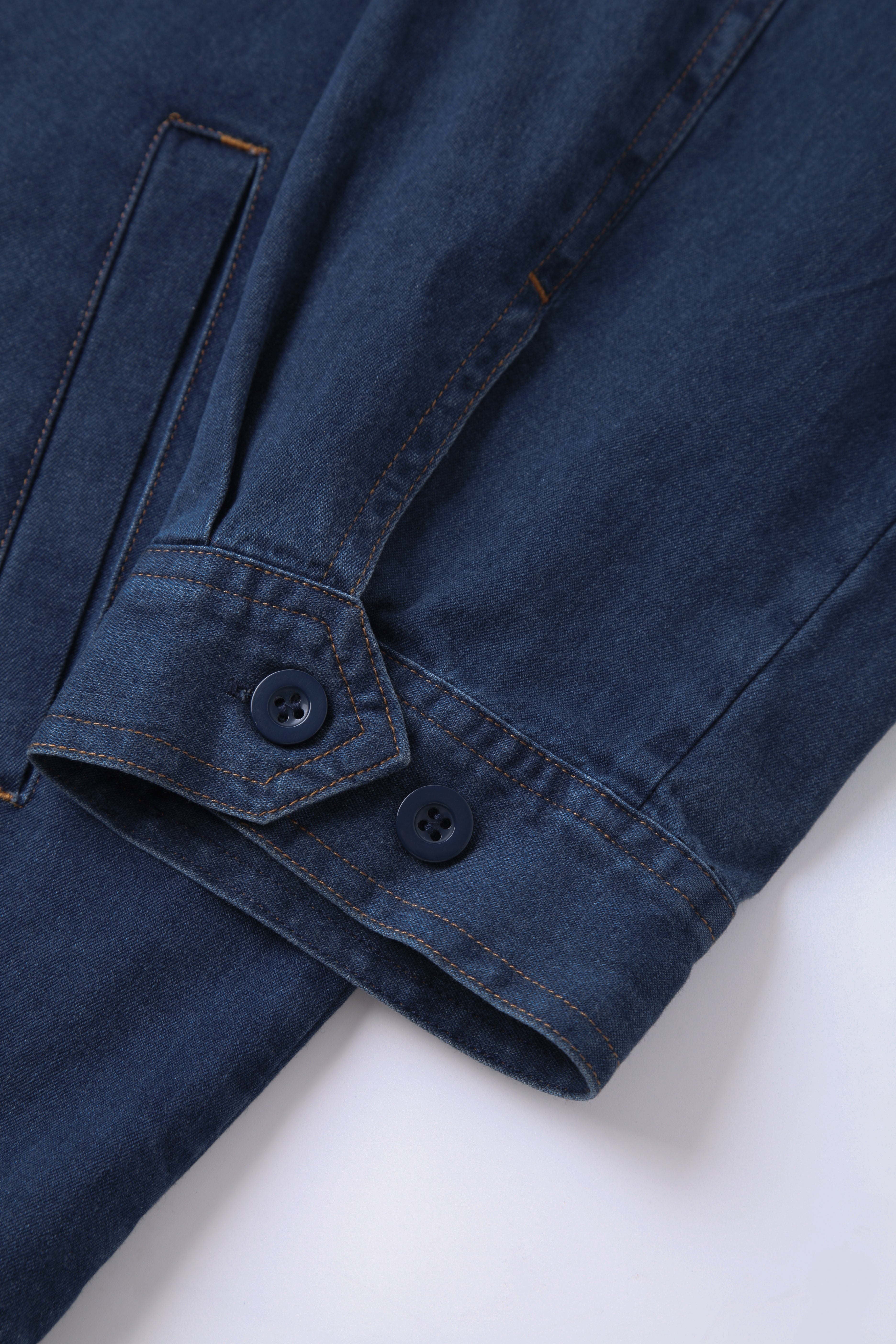 Plus Size Men's Casual Work Jacket with Long Sleeves Summer T/C Material STJ5006