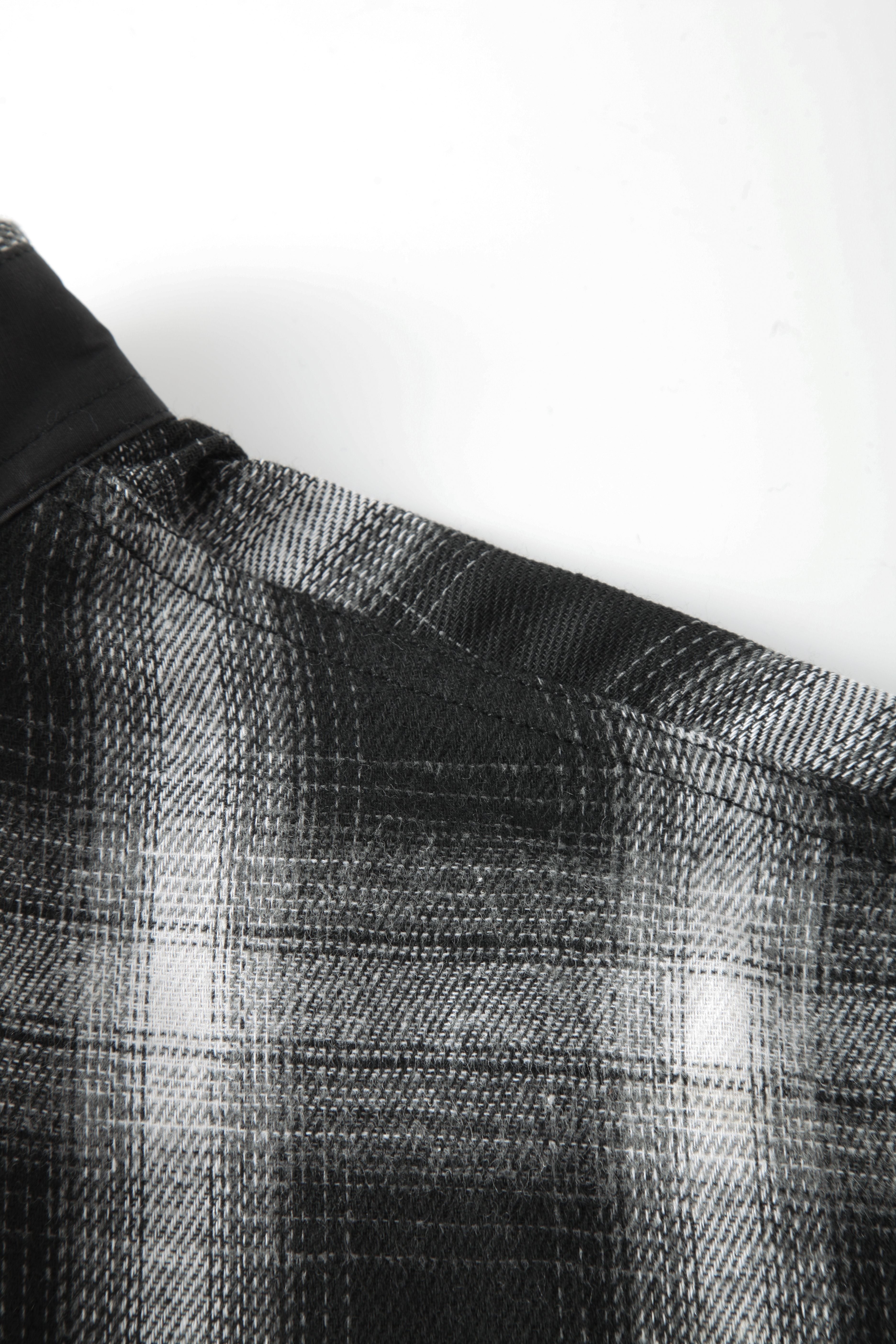 Men's Long Sleevs Shirt Breathable and Wear-Resistant Workwear Black and White STS5016