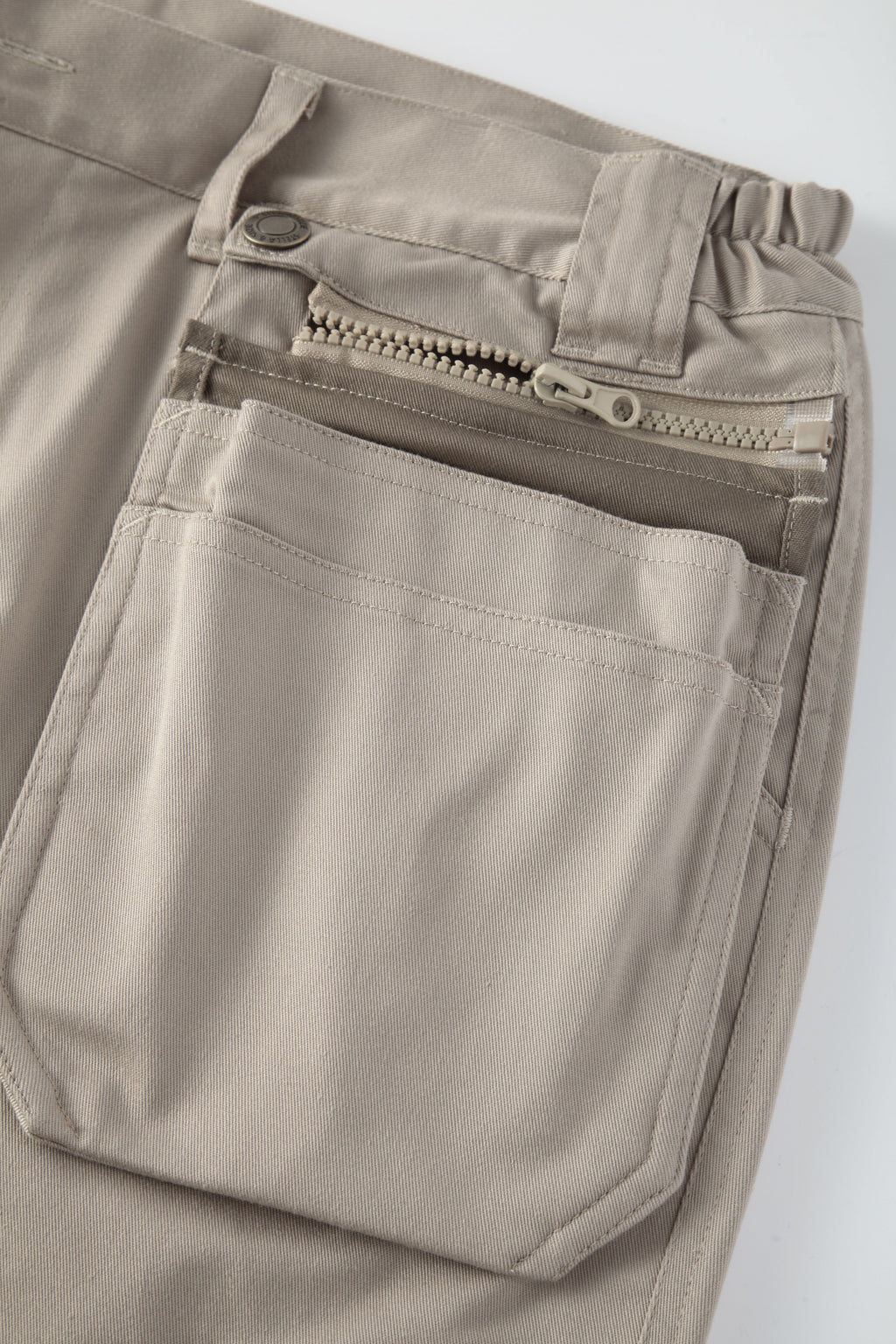 Classic Good Elasticity Men's Khaki Multi-Pocket Work Pant STP5013