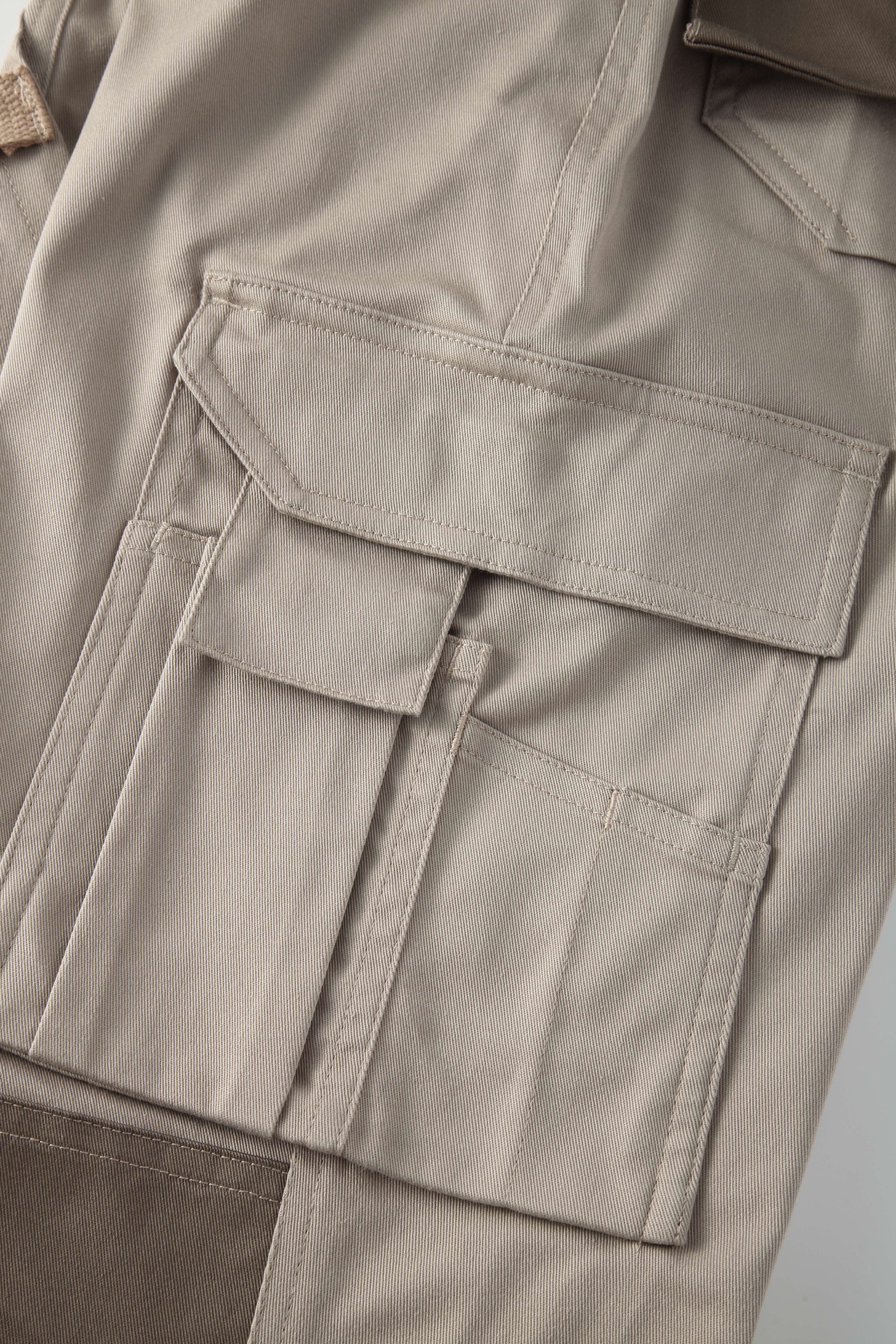 Classic Good Elasticity Men's Khaki Multi-Pocket Work Pant STP5013