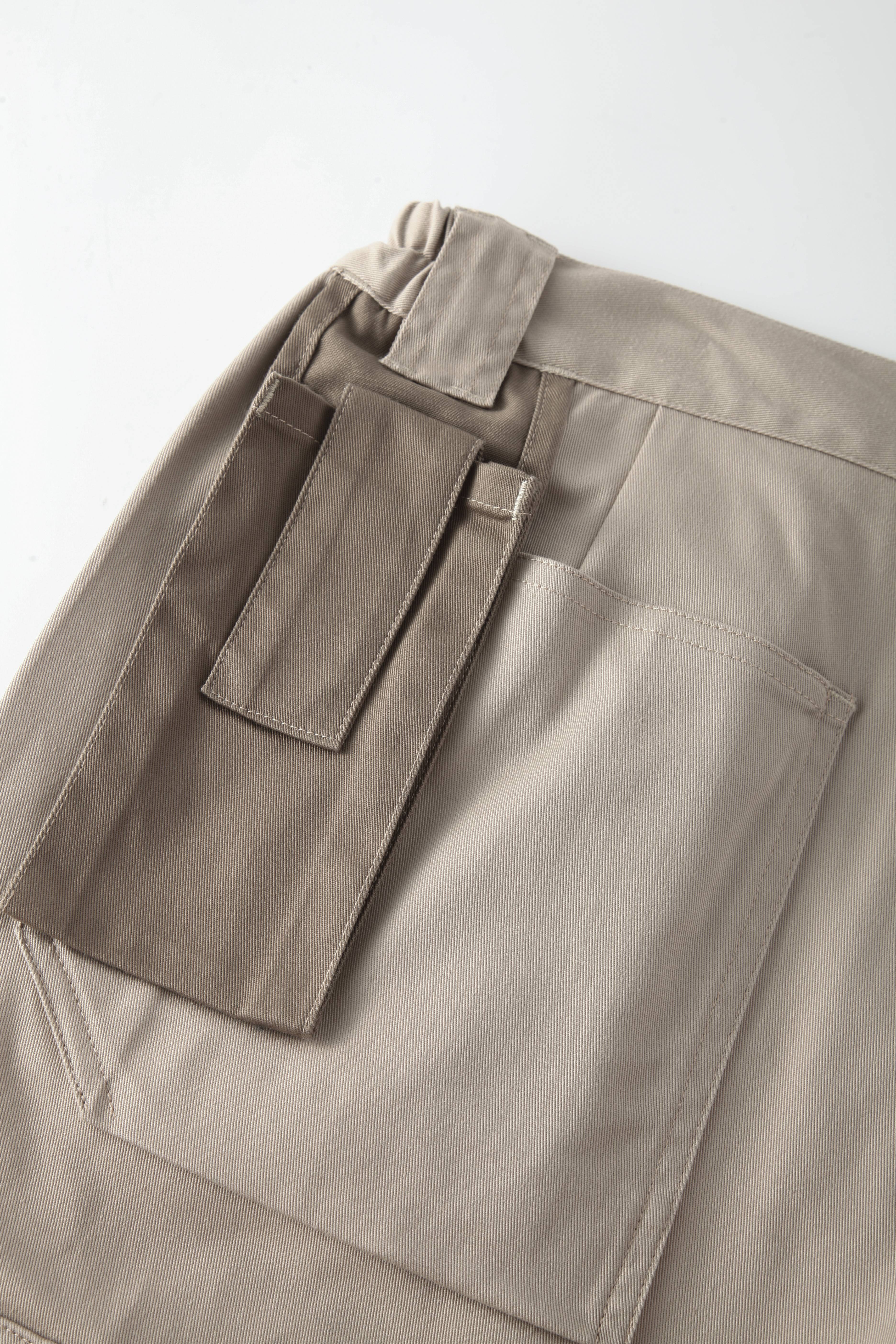Classic Good Elasticity Men's Khaki Multi-Pocket Work Pant STP5013