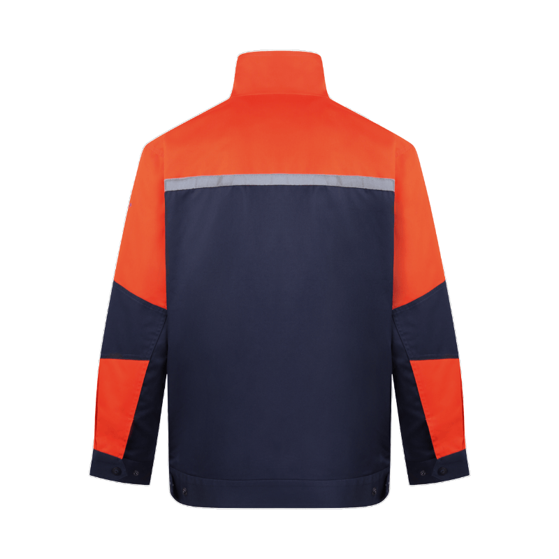 Orange and Black Hi Vis Colorblock Long-sleeved Iindustrial Safety Jacket STH5003