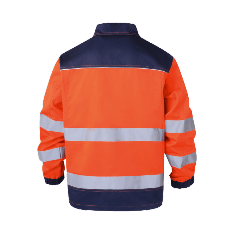 Polyester Construction Mining Uniform Long Sleeve Custom Logo Hi Vis Reflective Safety FR Work Jacket STJ5001