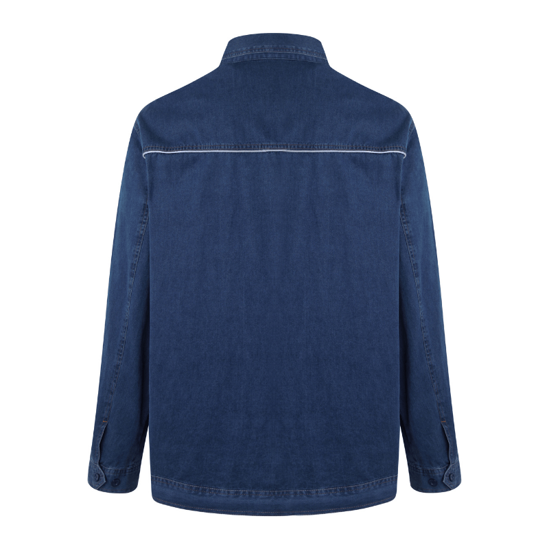 Plus Size Men's Casual Work Jacket with Long Sleeves Summer T/C Material STJ5006