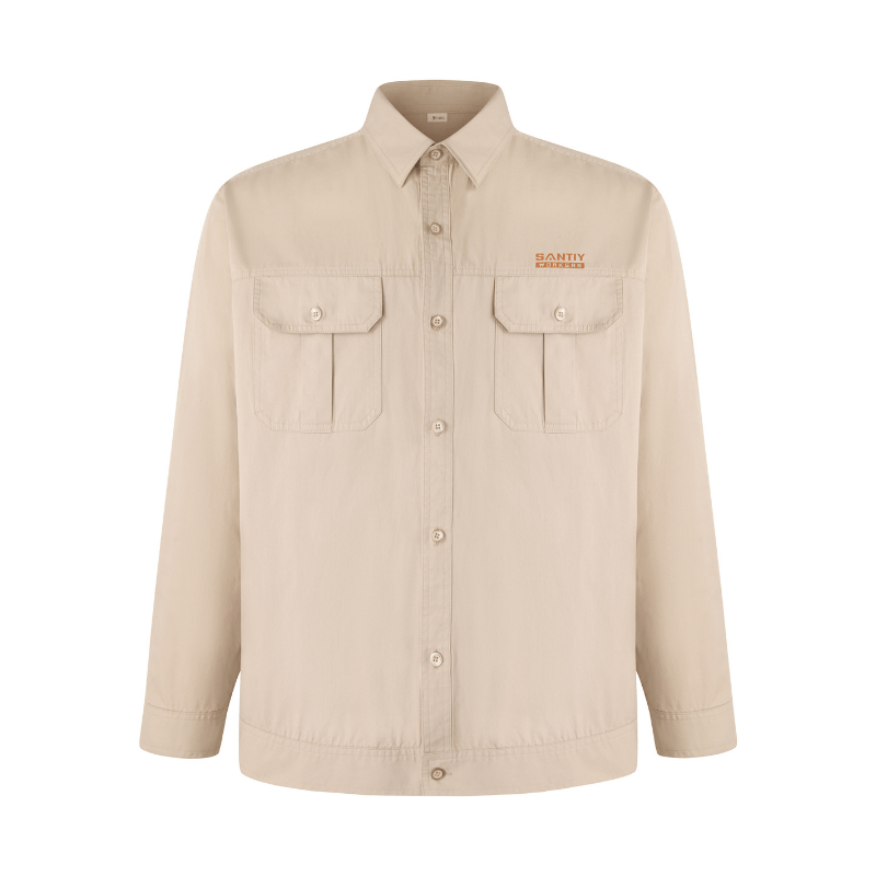 OEM Custom Men's Jacket Twill Work Jacket With Turn-down Collar Washed Coat STJ5007