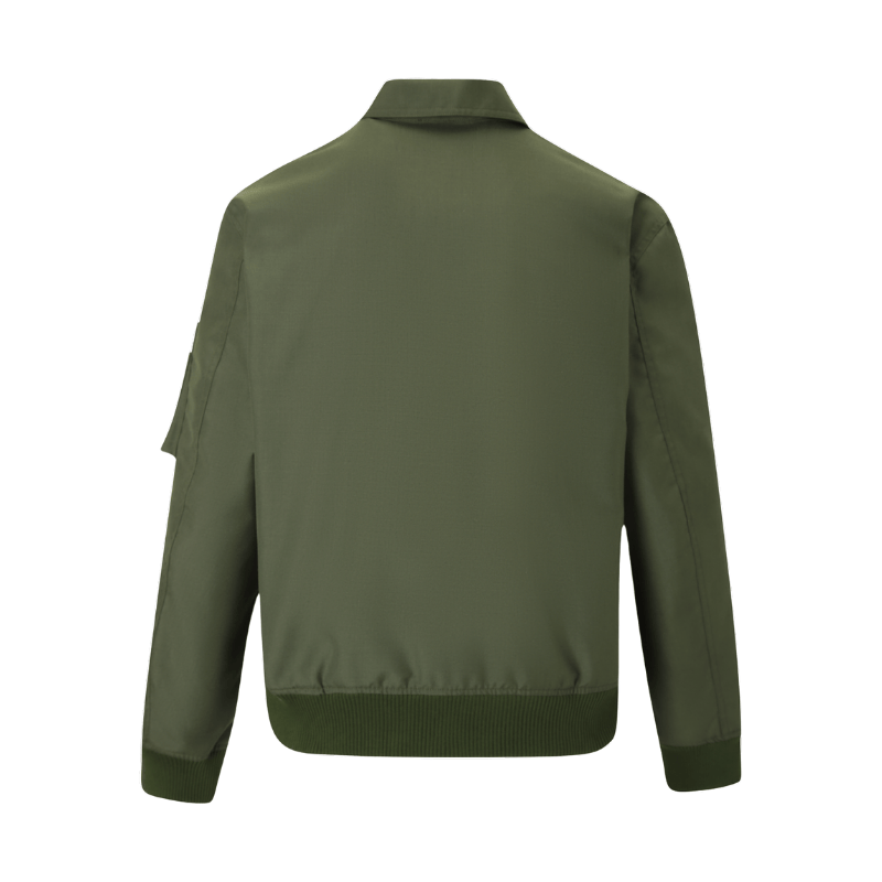 Olive Green Uniform Stand Collar Men's Workwear Jacket STJ5013