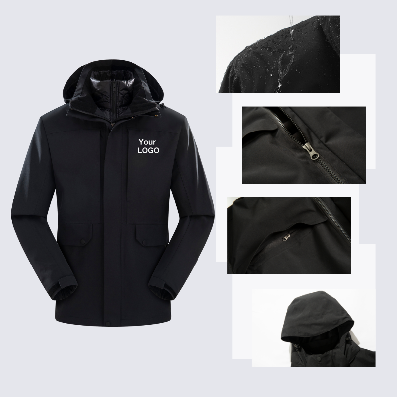 Unisex Autumn Casual Softshell Jacket Outdoor Windproof Water-Repellent Hooded Coat With Zipper STJY2208