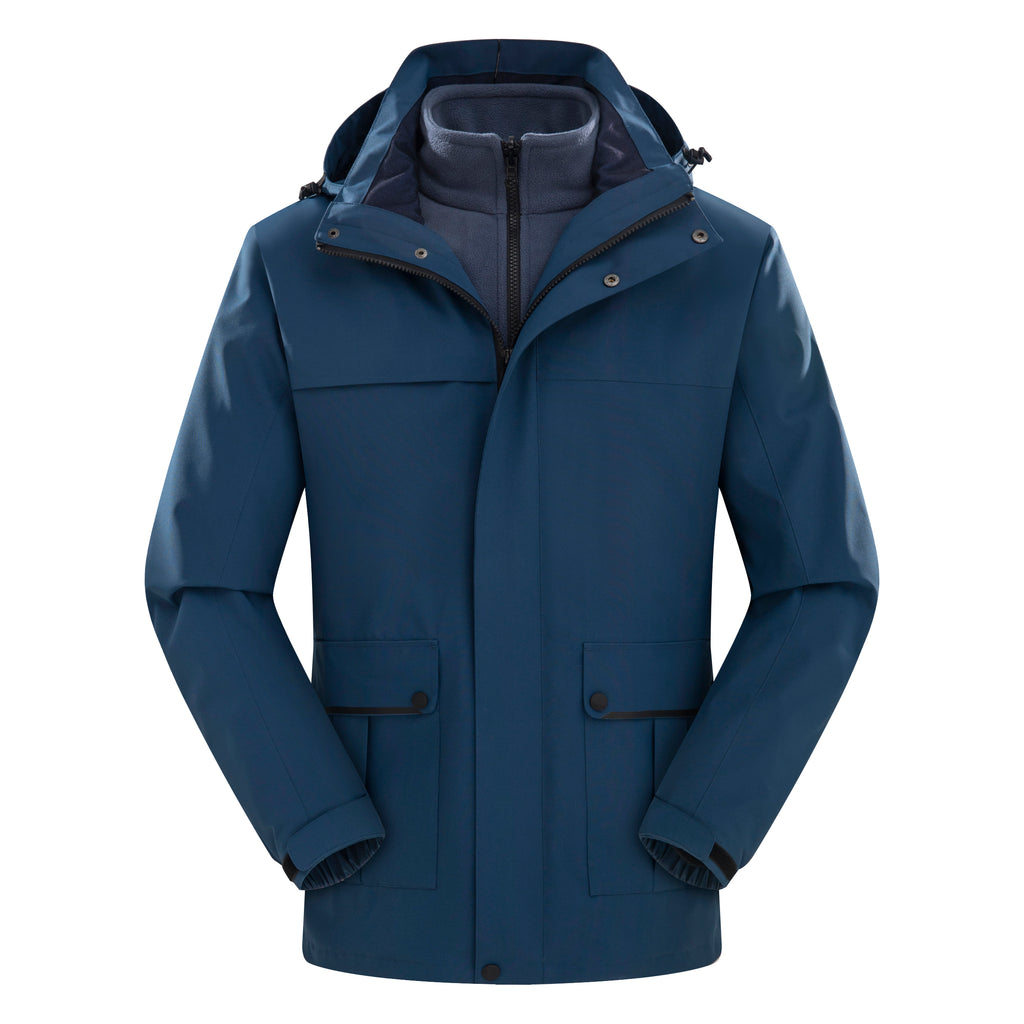 Unisex Autumn Casual Softshell Jacket Outdoor Windproof Water-Repellent Hooded Coat With Zipper STJY2208