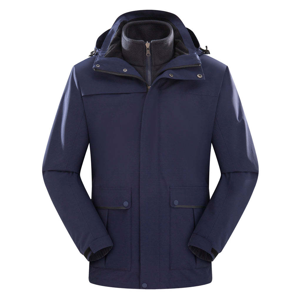 Unisex Autumn Casual Softshell Jacket Outdoor Windproof Water-Repellent Hooded Coat With Zipper STJY2208