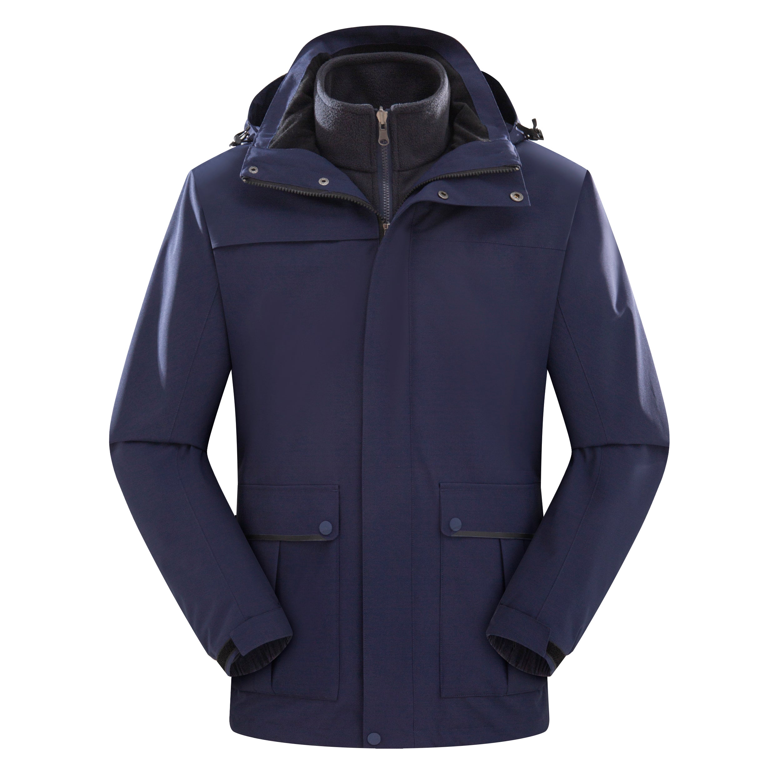 Unisex Autumn Casual Softshell Jacket Outdoor Windproof Water-Repellent Hooded Coat With Zipper STJY2208