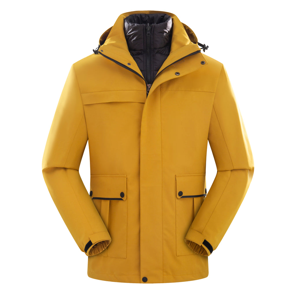 Unisex Autumn Casual Softshell Jacket Outdoor Windproof Water-Repellent Hooded Coat With Zipper STJY2208