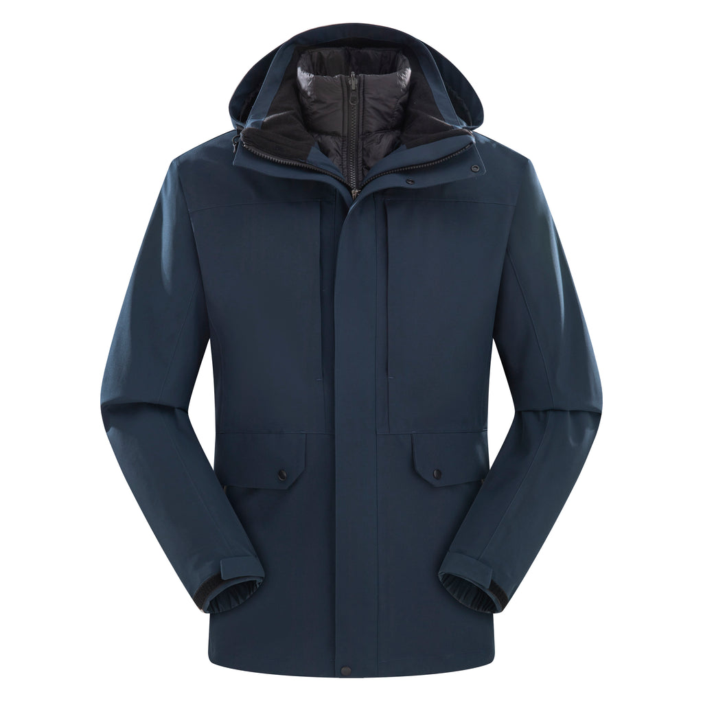 Unisex Autumn Casual Softshell Jacket Outdoor Windproof Water-Repellent Hooded Coat With Zipper STJY2208