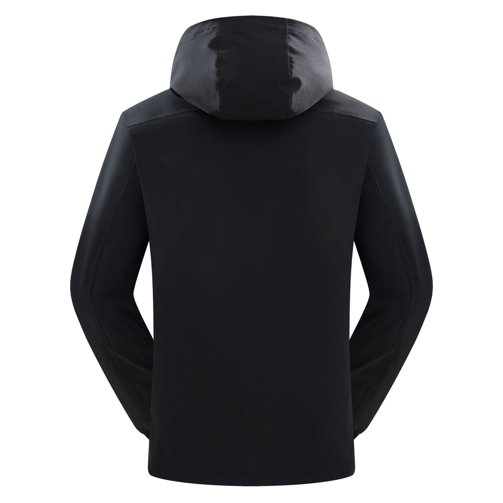 Unisex Autumn Casual Softshell Jacket Outdoor Windproof Water-Repellent Hooded Coat With Zipper STJY2208