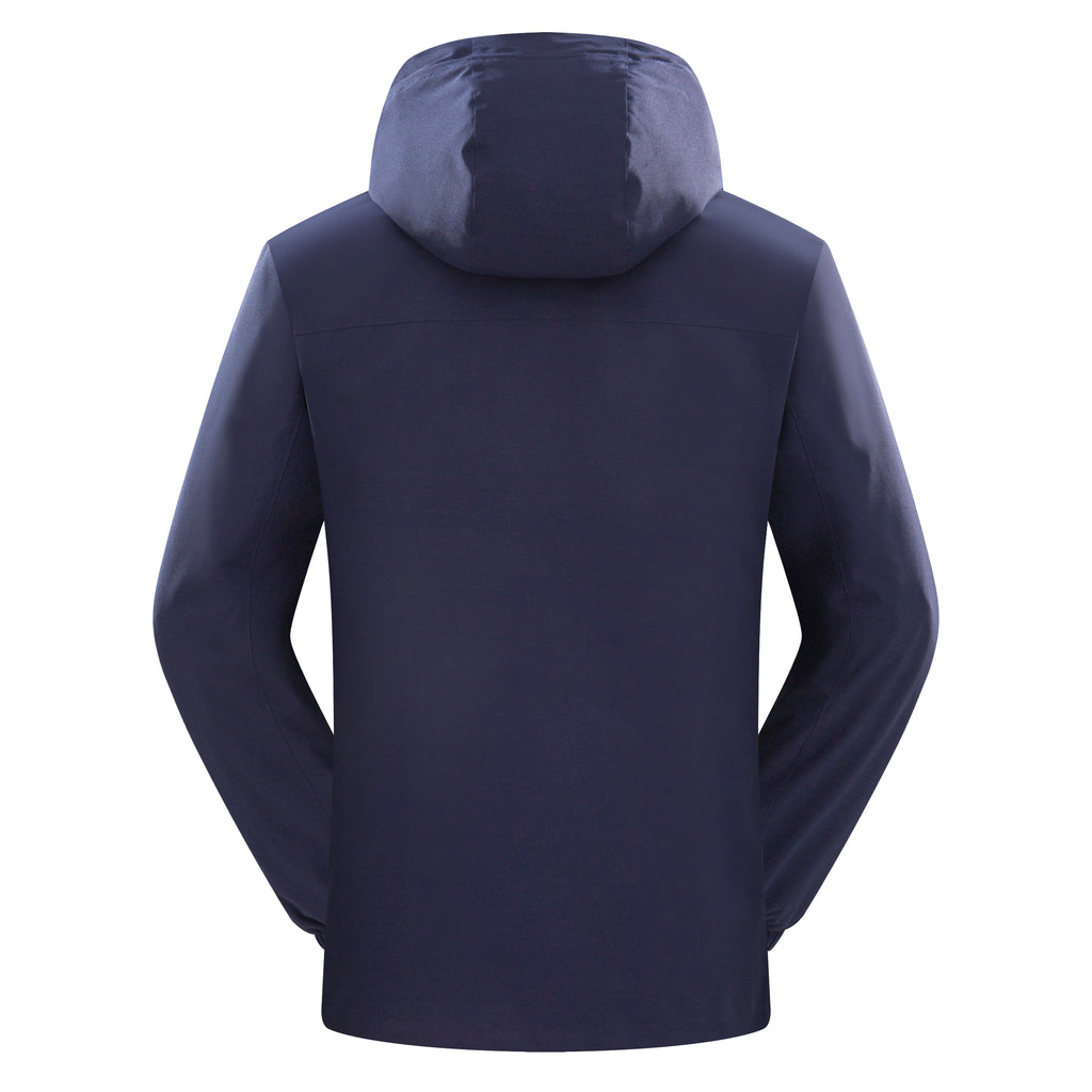 Unisex Autumn Casual Softshell Jacket Outdoor Windproof Water-Repellent Hooded Coat With Zipper STJY2208