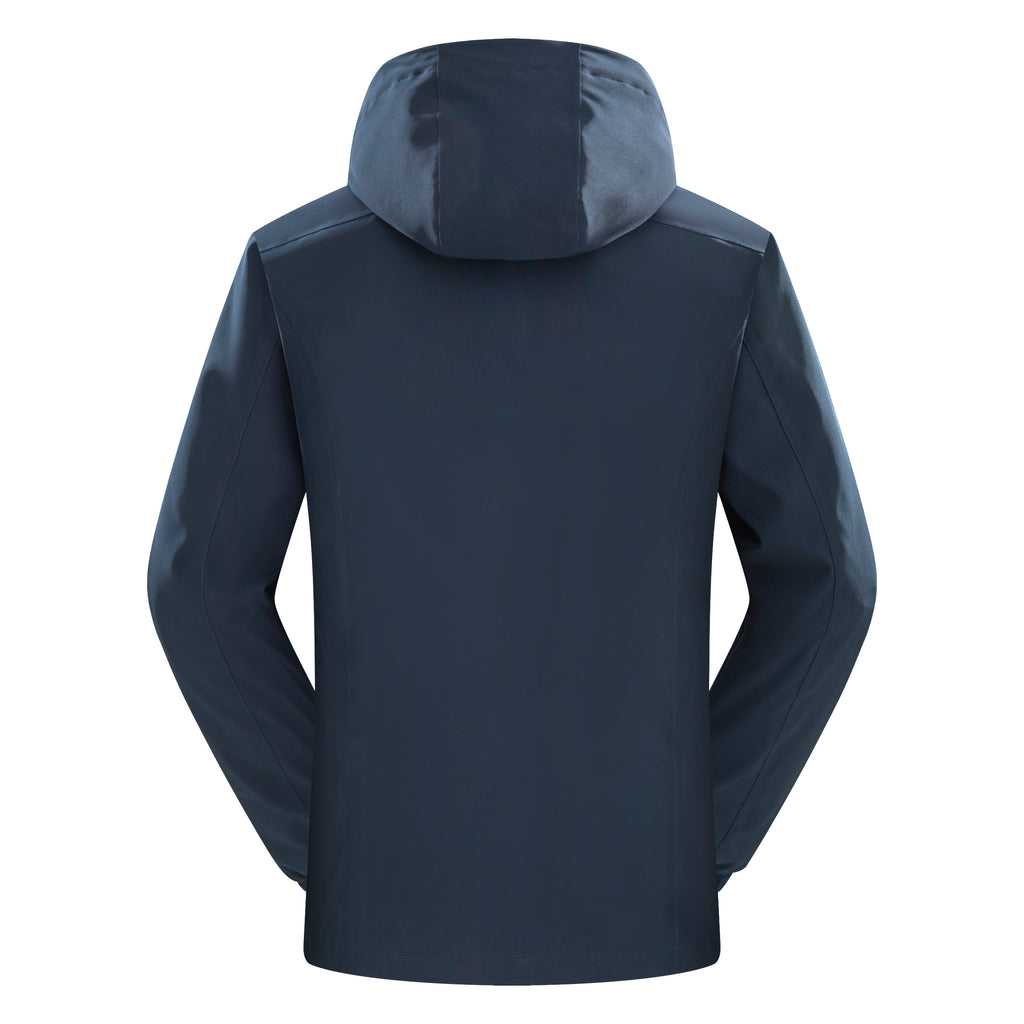 Unisex Autumn Casual Softshell Jacket Outdoor Windproof Water-Repellent Hooded Coat With Zipper STJY2208