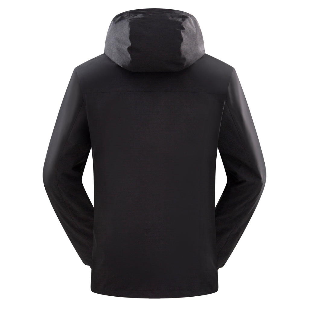 Unisex Autumn Casual Softshell Jacket Outdoor Windproof Water-Repellent Hooded Coat With Zipper STJY2208