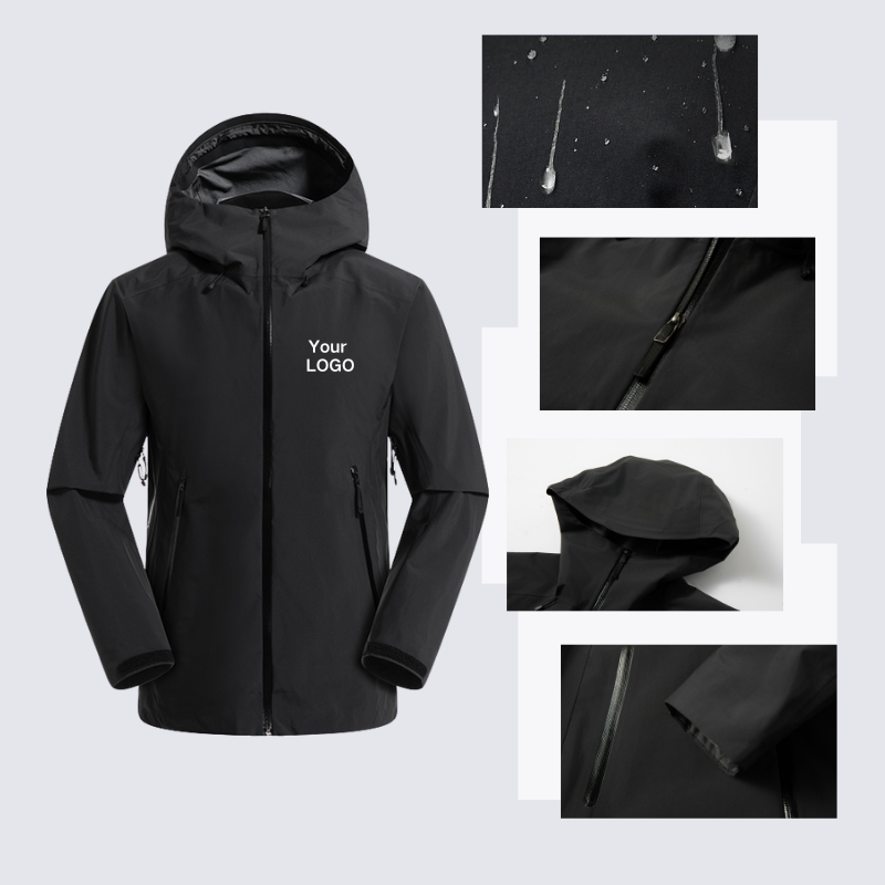 Hooded Lightweight Unisex Waterproof Raincoat Breathable Outdoor Jackets for Hiking STJY23012