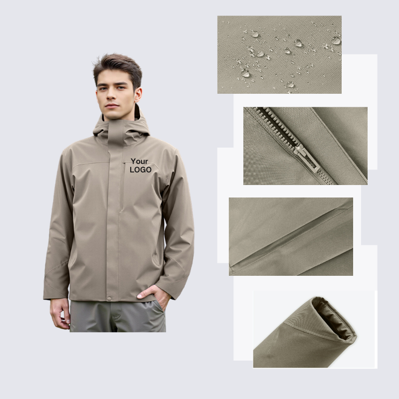 Lightweight Zipper Windstopper Unisex Hooded Rain Coated Fleece Hiking Waterproof Outdoor Jackets STJY2316