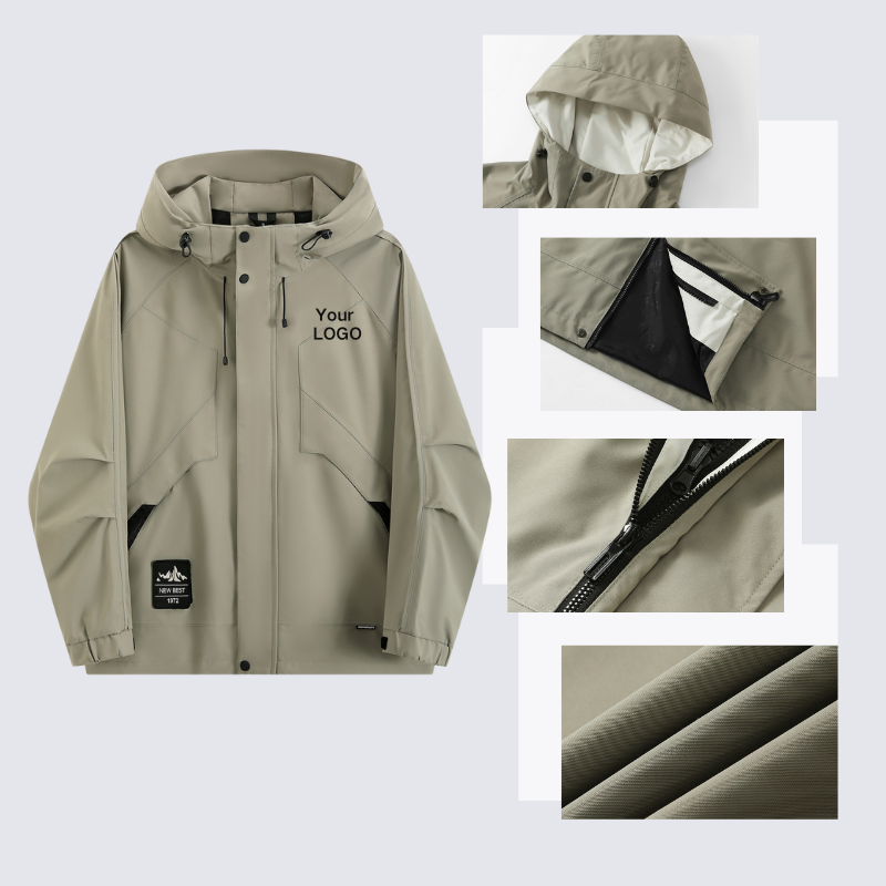 Custom Logo Outdoor Jacket Stand Collar Windproof Jacket STJY2502