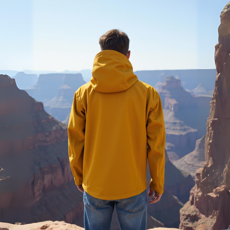 Plus Size Windbreaker Jacket Water-Resistant Breathable Multi-Pocket Shoftshell Jacket STJY2508