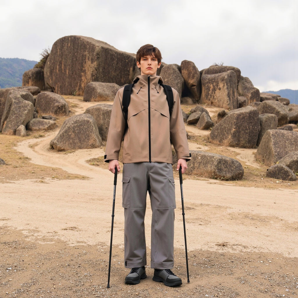 Outdoor Hiking Hooded Waterproof Windproof Winter Raincoat Jacket STJY2688