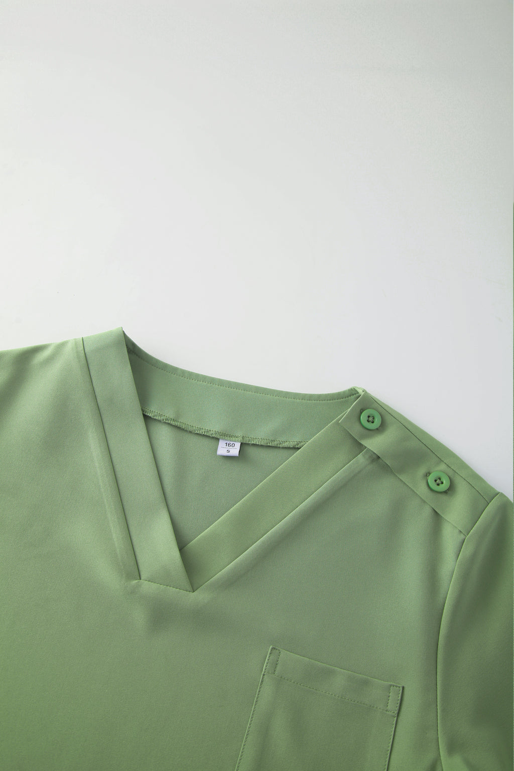 V-neck Light Green Multi-color Customizable Nurse Uniform Suit STM5002