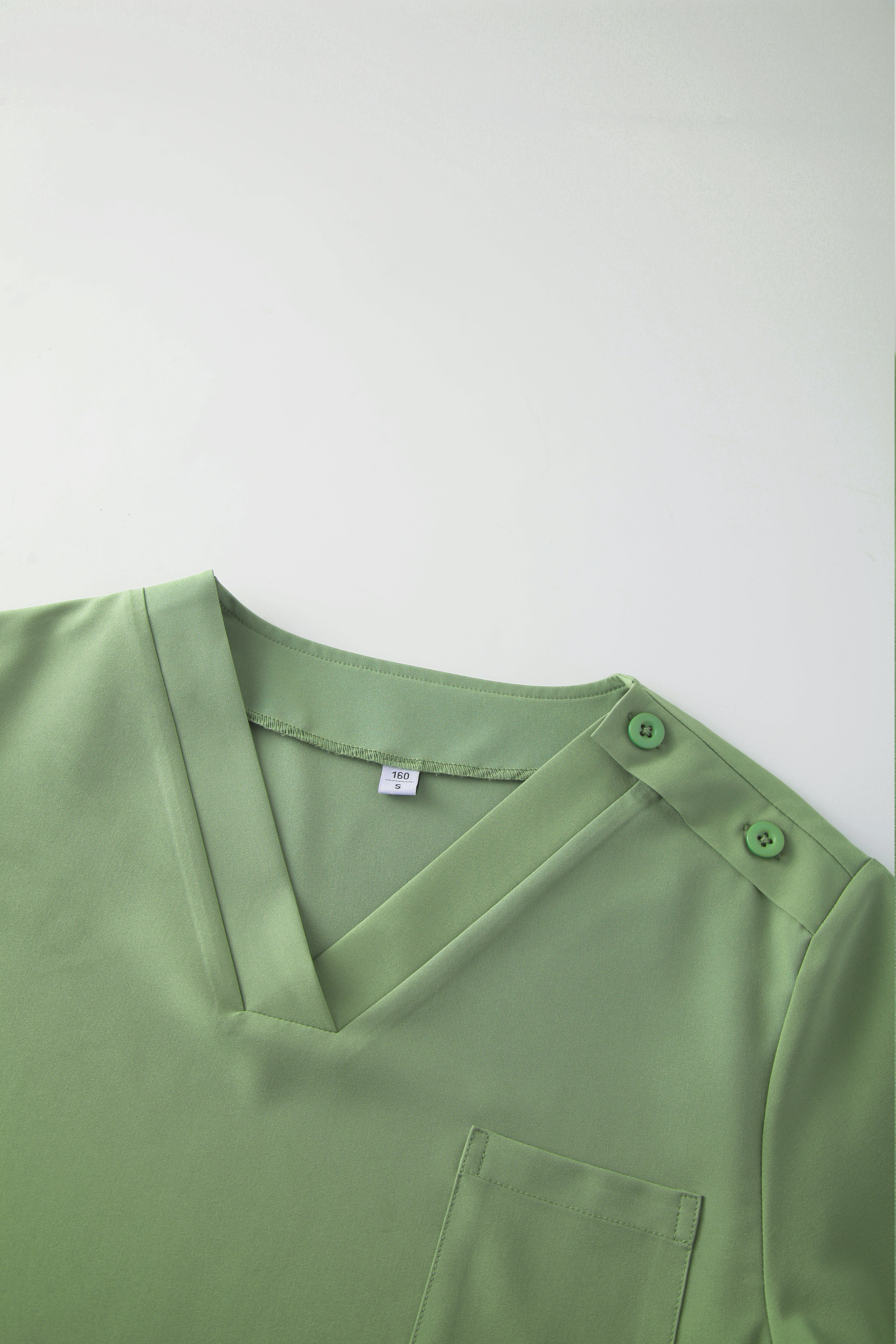 V-neck Light Green Multi-color Customizable Nurse Uniform Suit STM5002