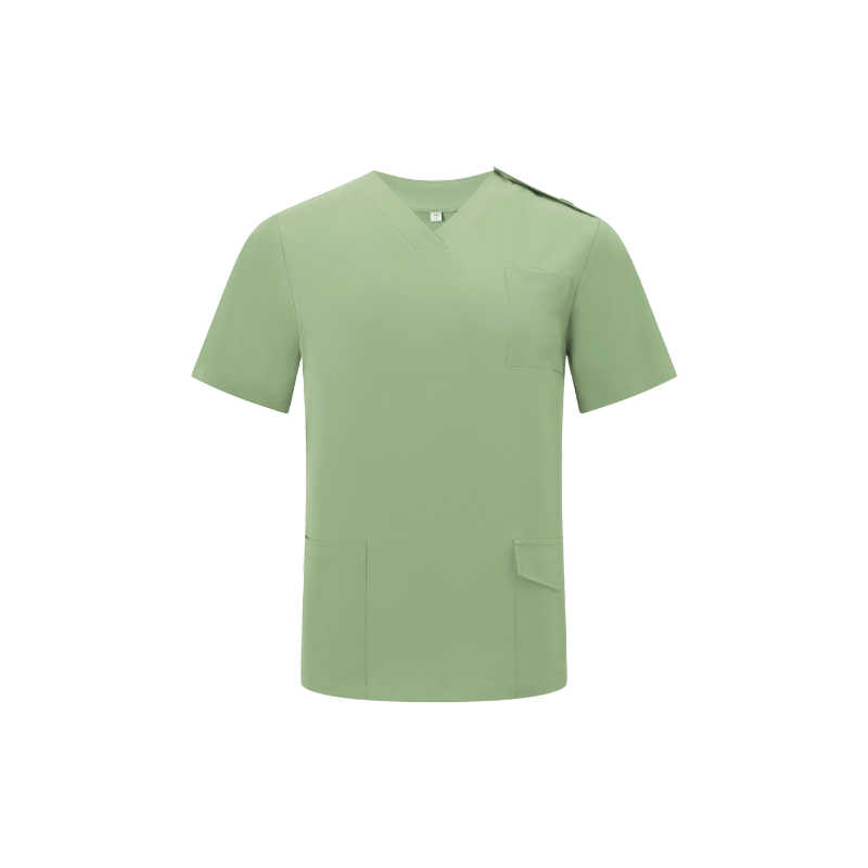 V-neck Light Green Multi-color Customizable Nurse Uniform Suit STM5002