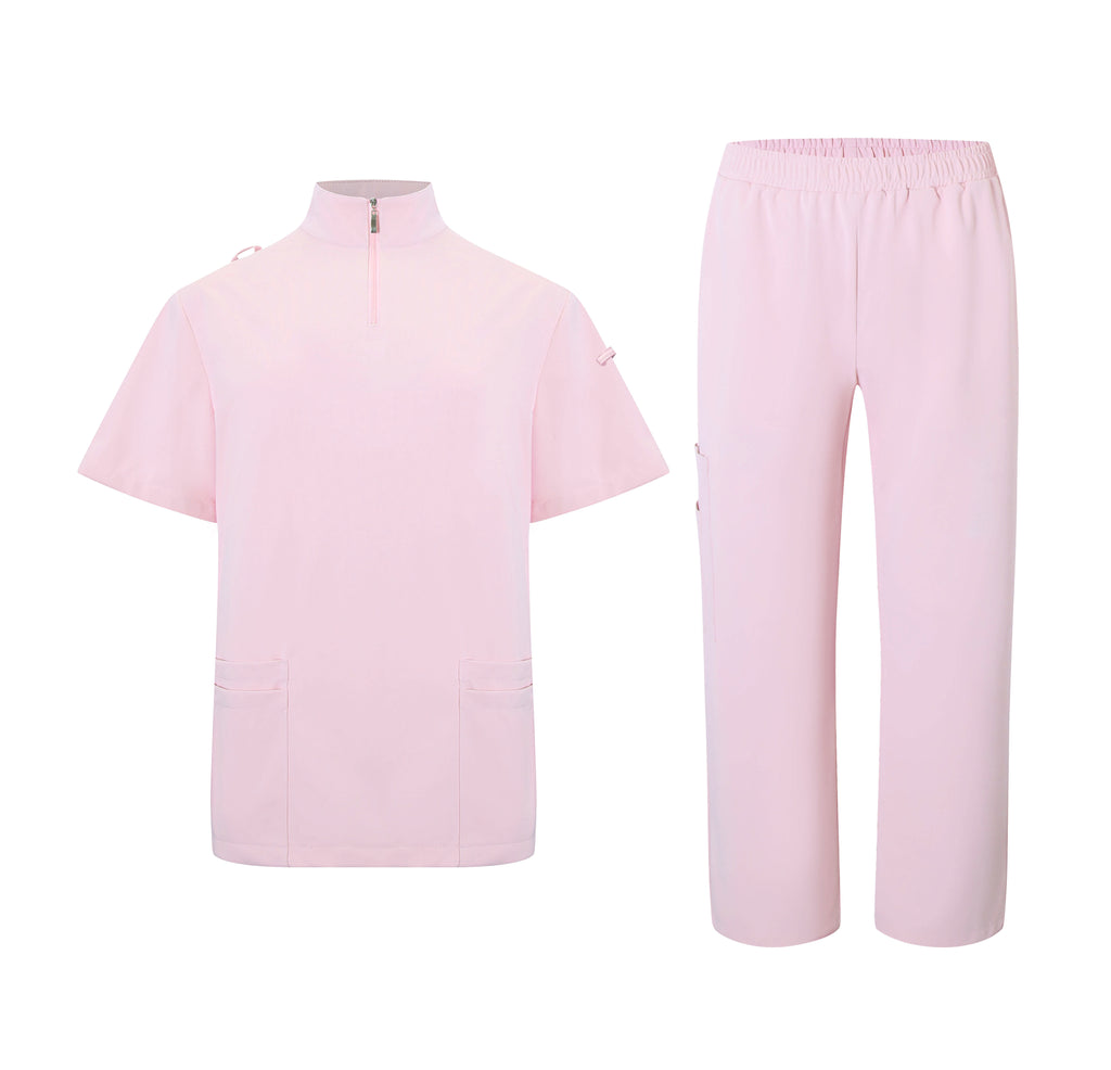 Wholesale Pink Stand Collar Multi-color Customizable Nurse Uniform Suit STM5003