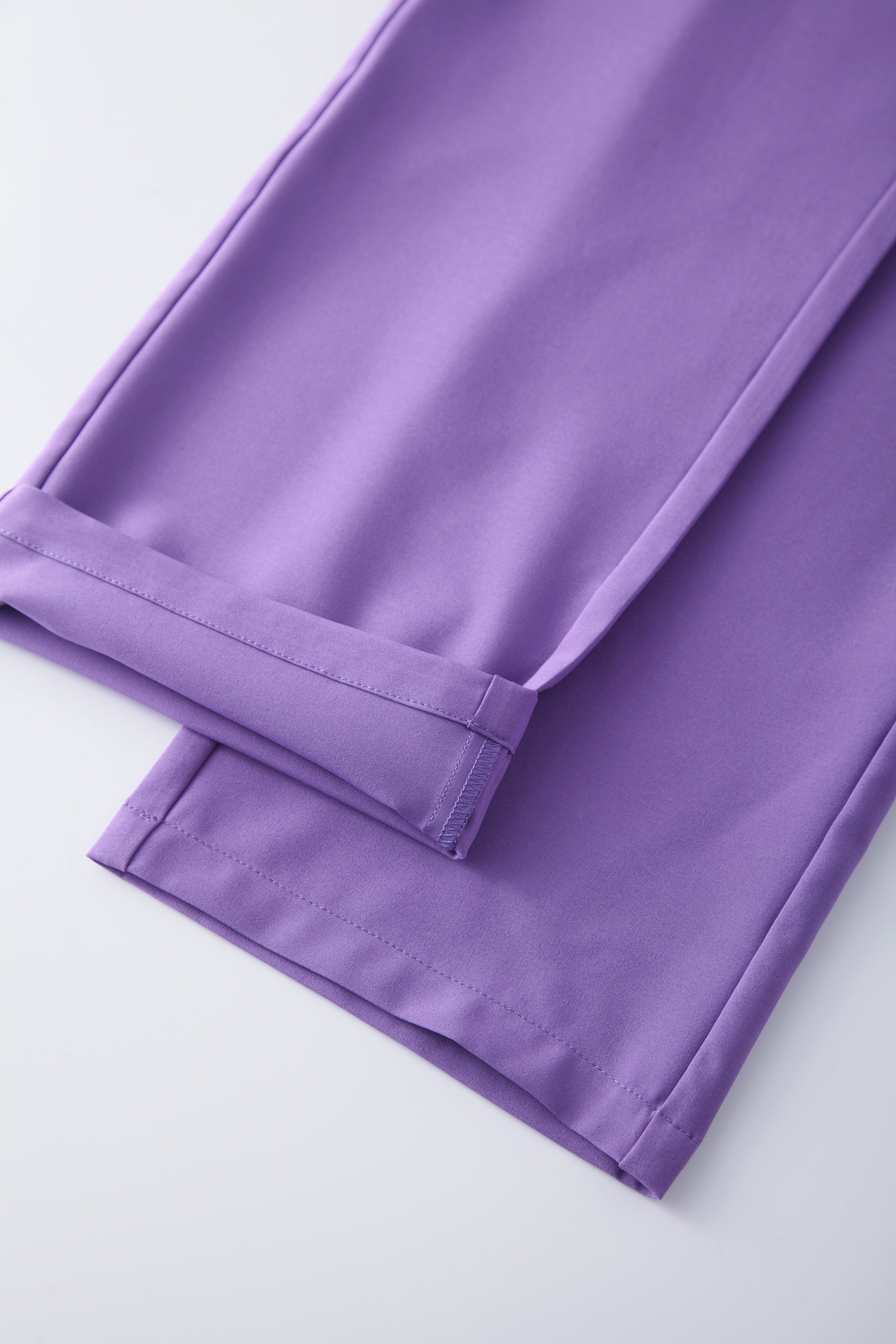 Purple Long Sleeves Hospital Nurse Apparel STM5004